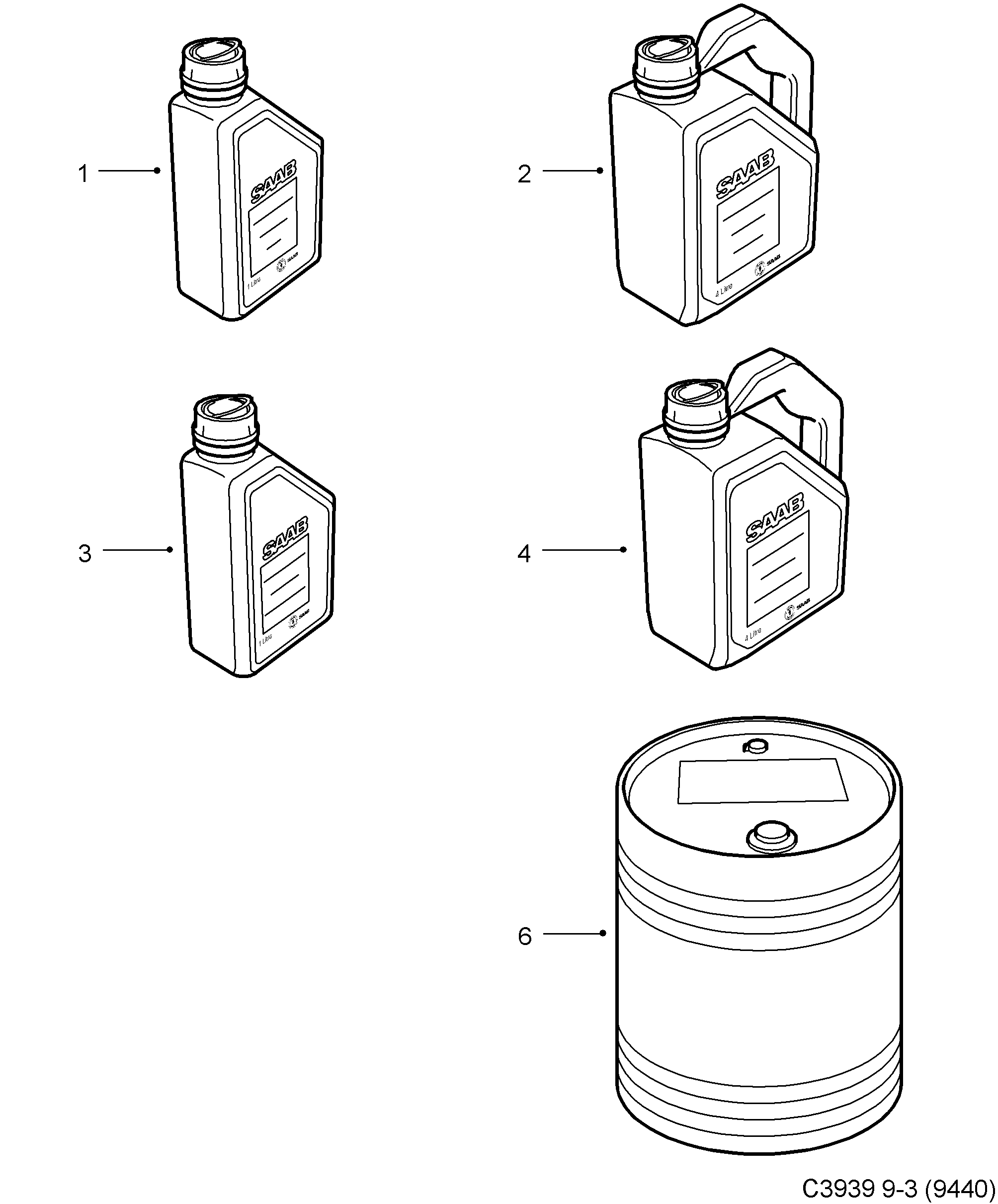 Saab 9-3 (9440) Motor oil diagram