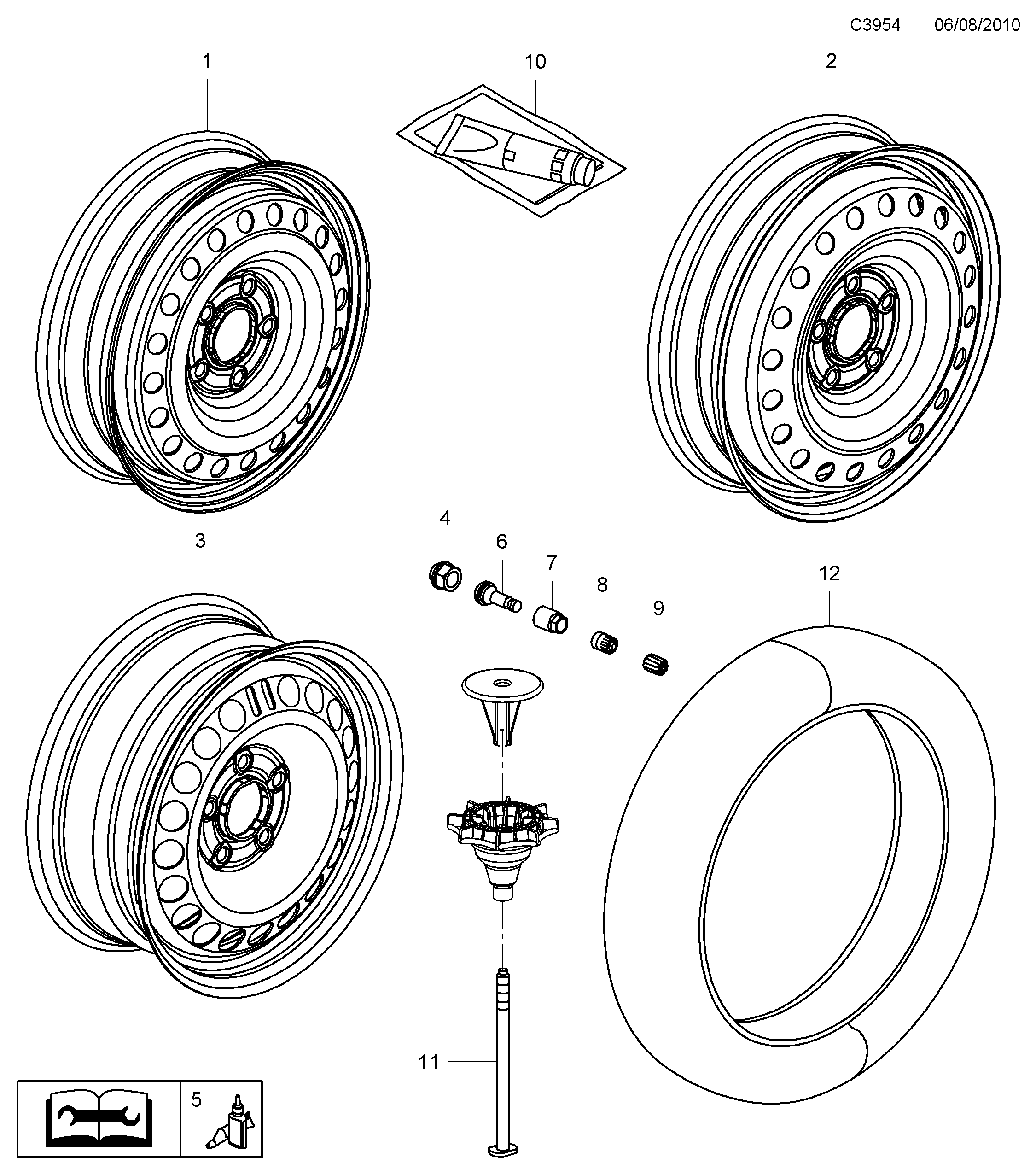 Saab 9-5 (650) Steel diagram