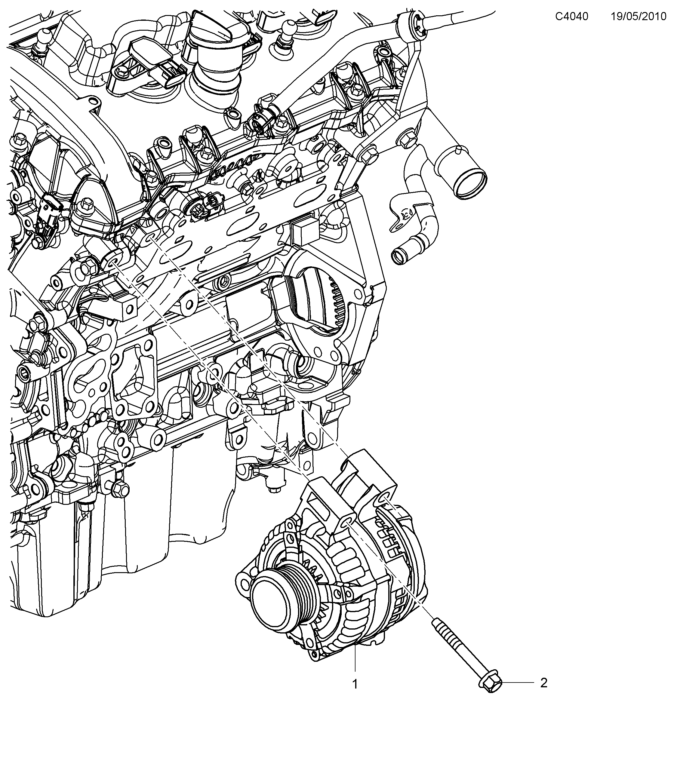 Saab 9-5 (650) Generator diagram