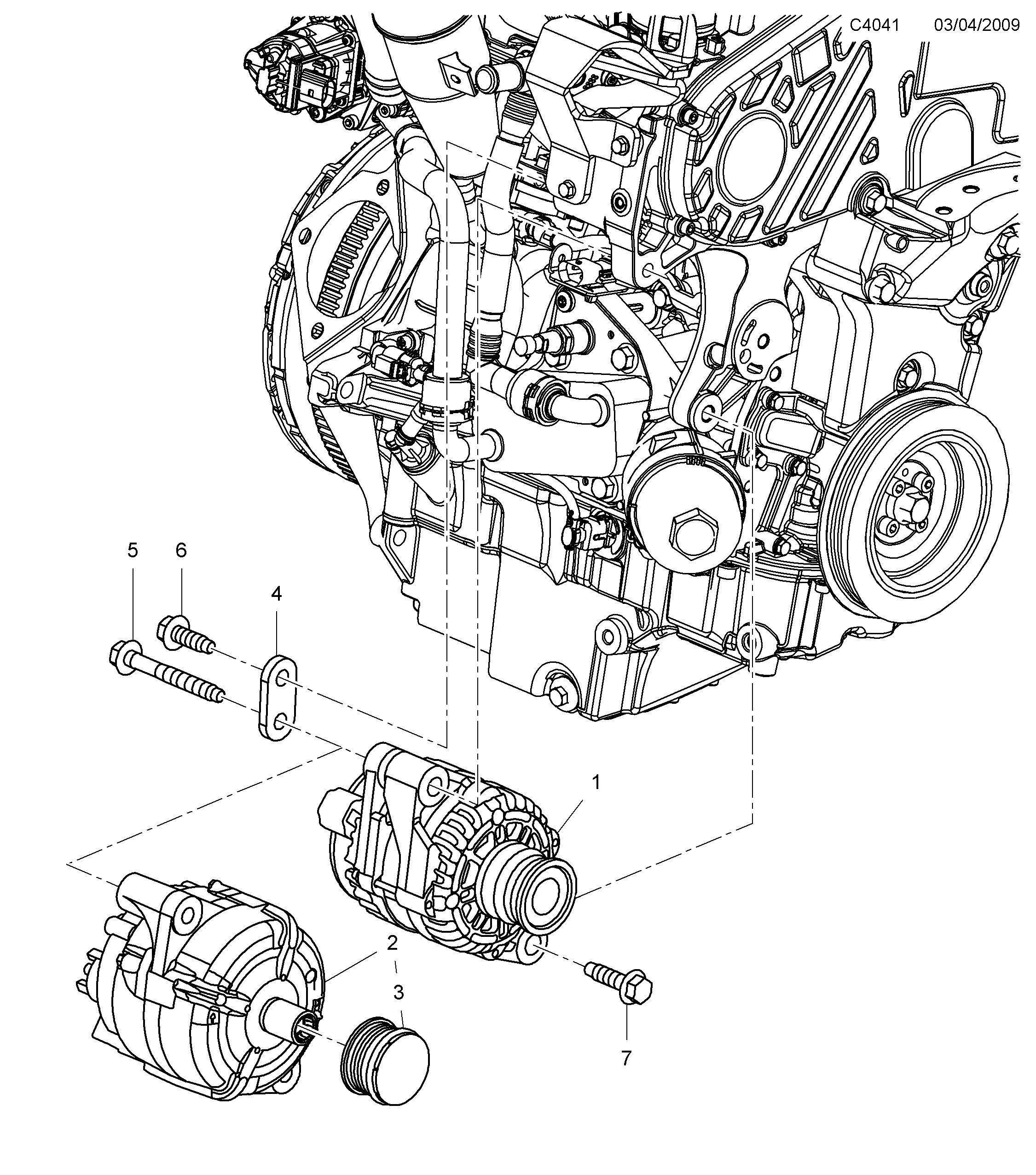 Saab 9-5 (650) Generator diagram