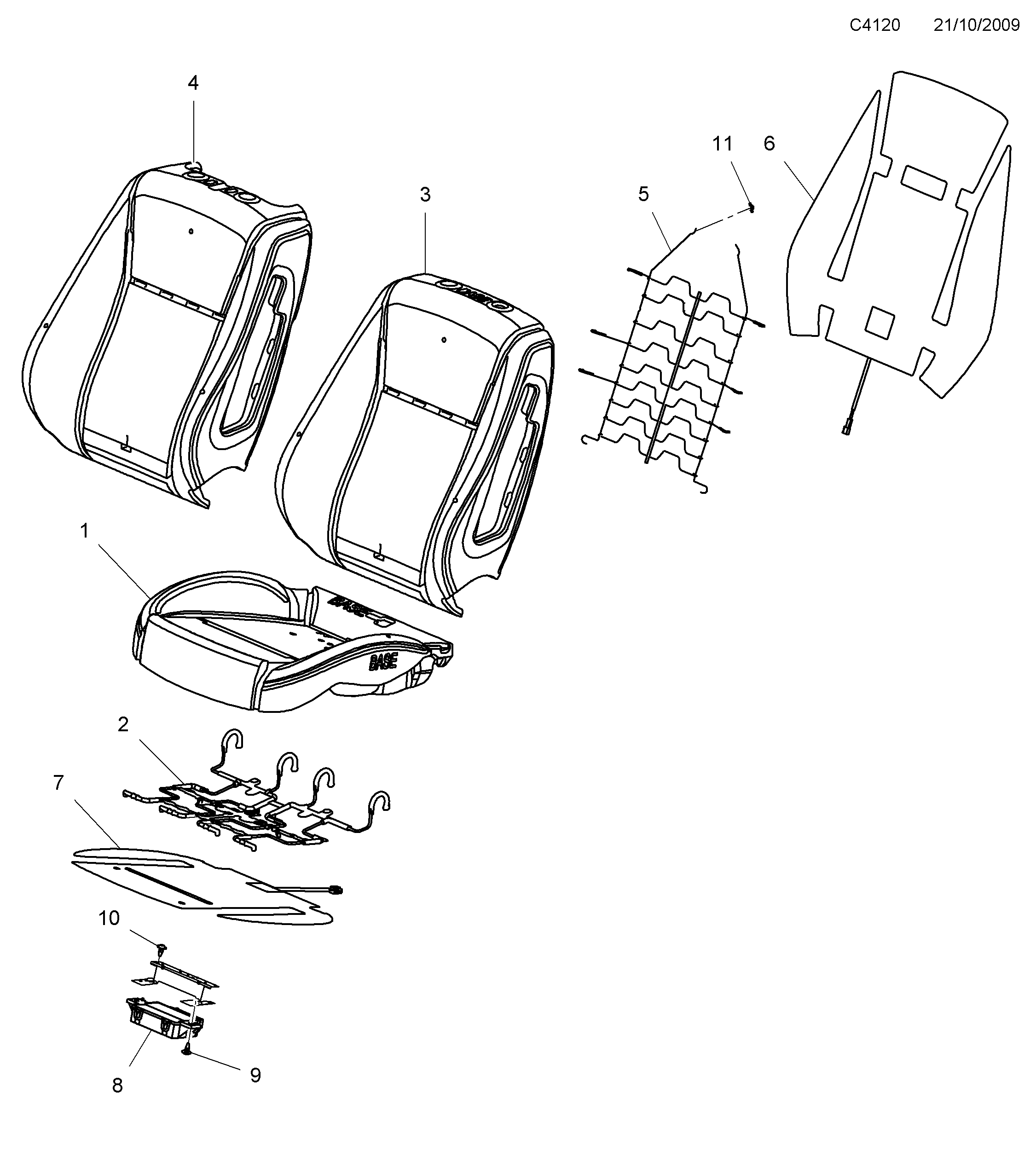 Saab 9-5 (650) Pads Comfort diagram