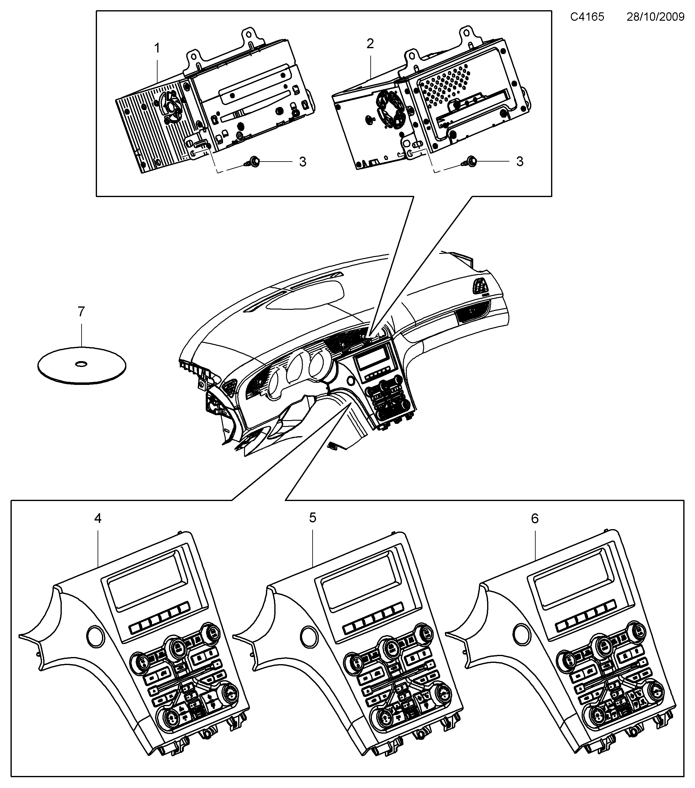 Saab 9-5 (650) Radio Navigation system diagram
