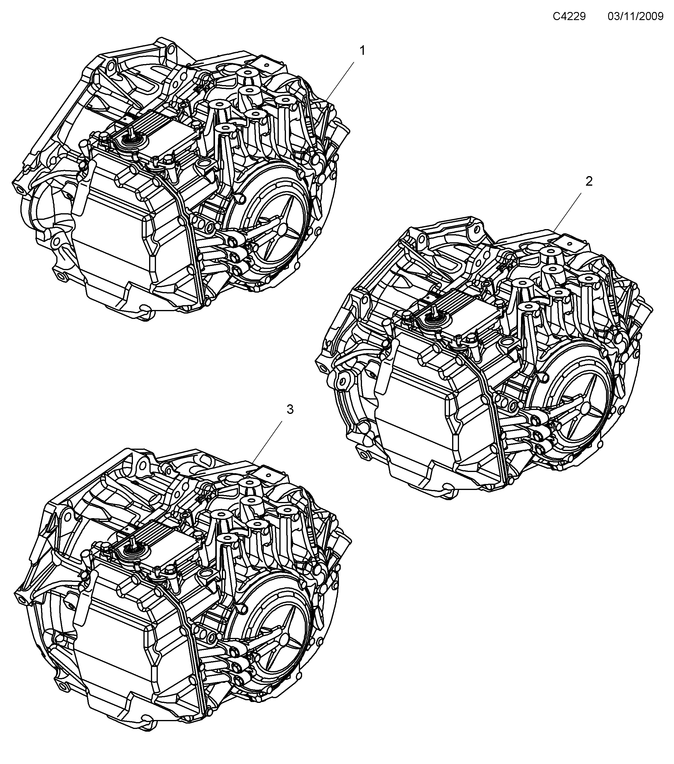 Saab 9-5 (650) Automatic 6-speed diagram