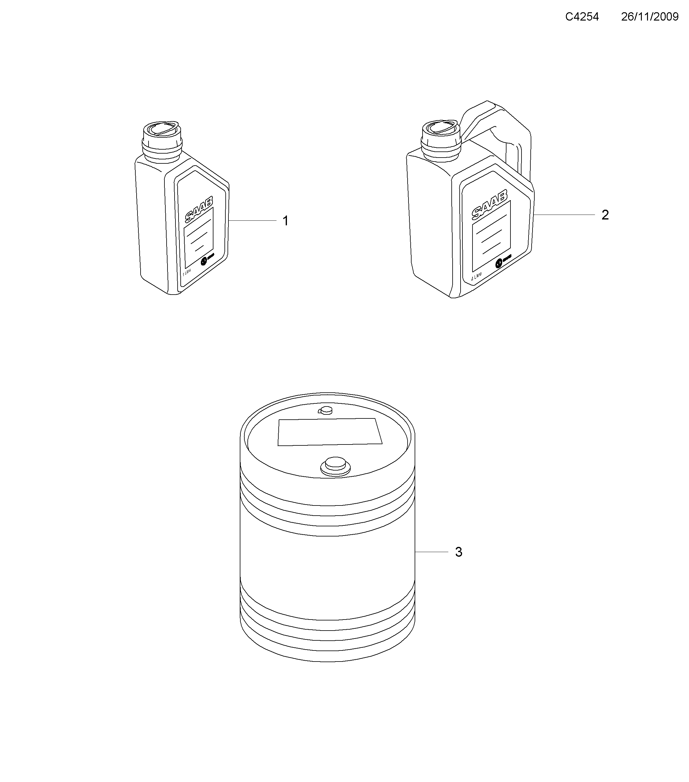 Saab 9-5 (650) Motor oil diagram