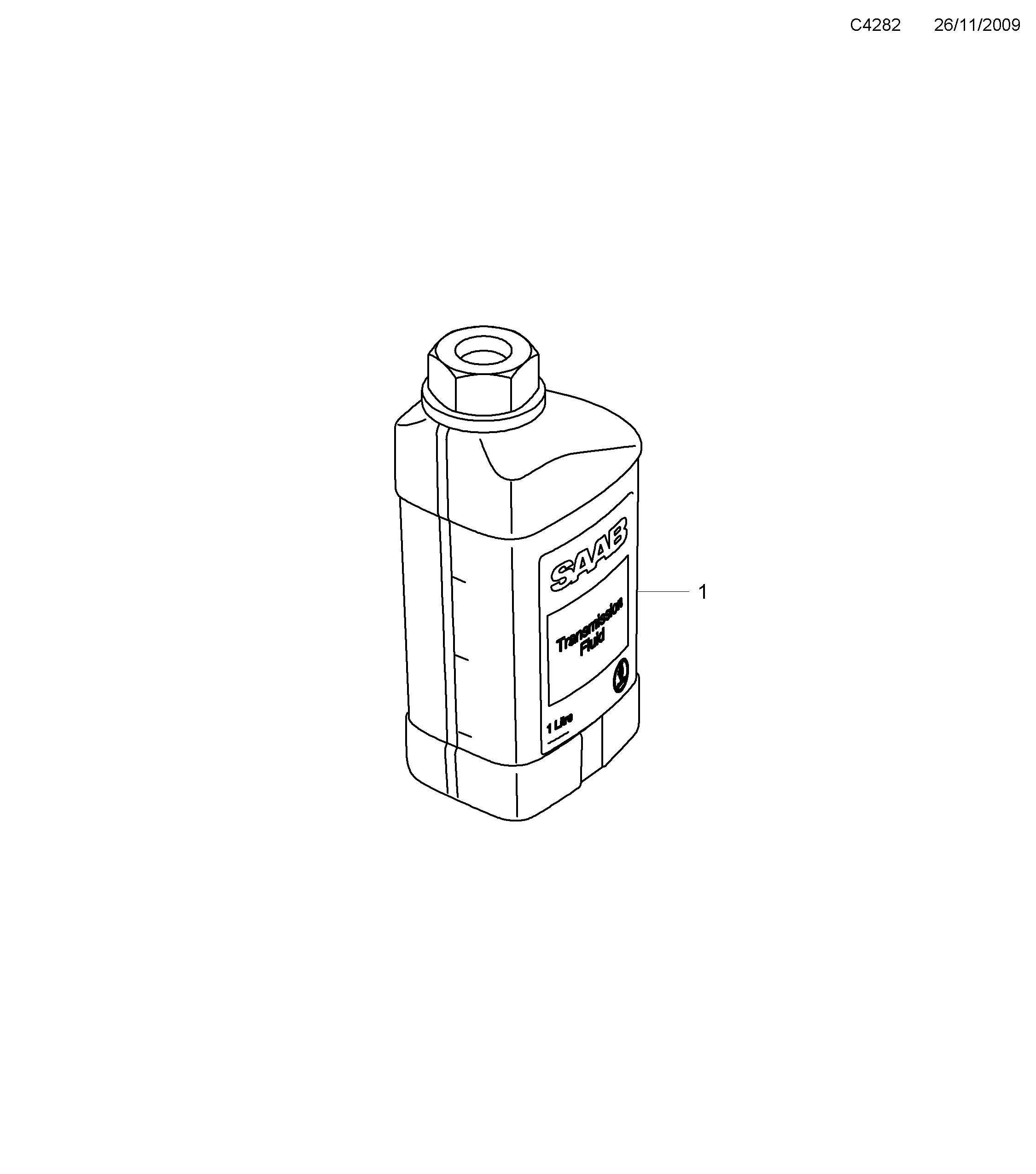 Saab 9-5 (650) Differential oil diagram