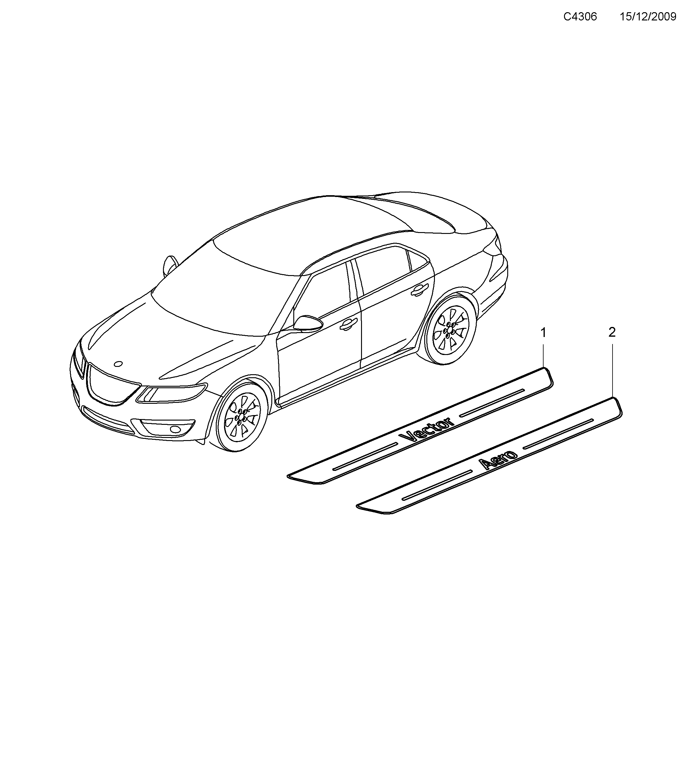 Saab 9-5 (650) Decor diagram