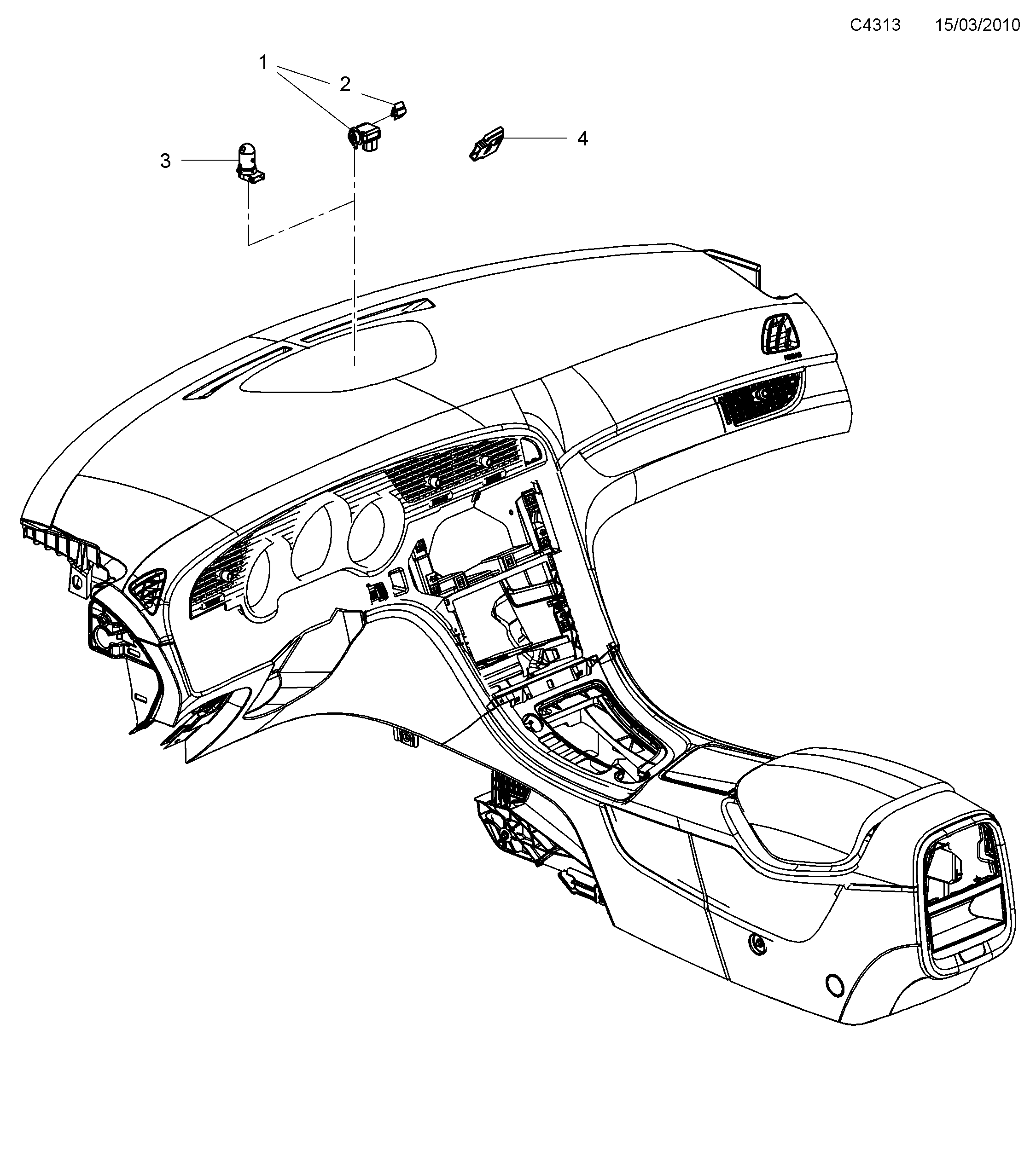 Saab 9-5 (650) Sensors diagram