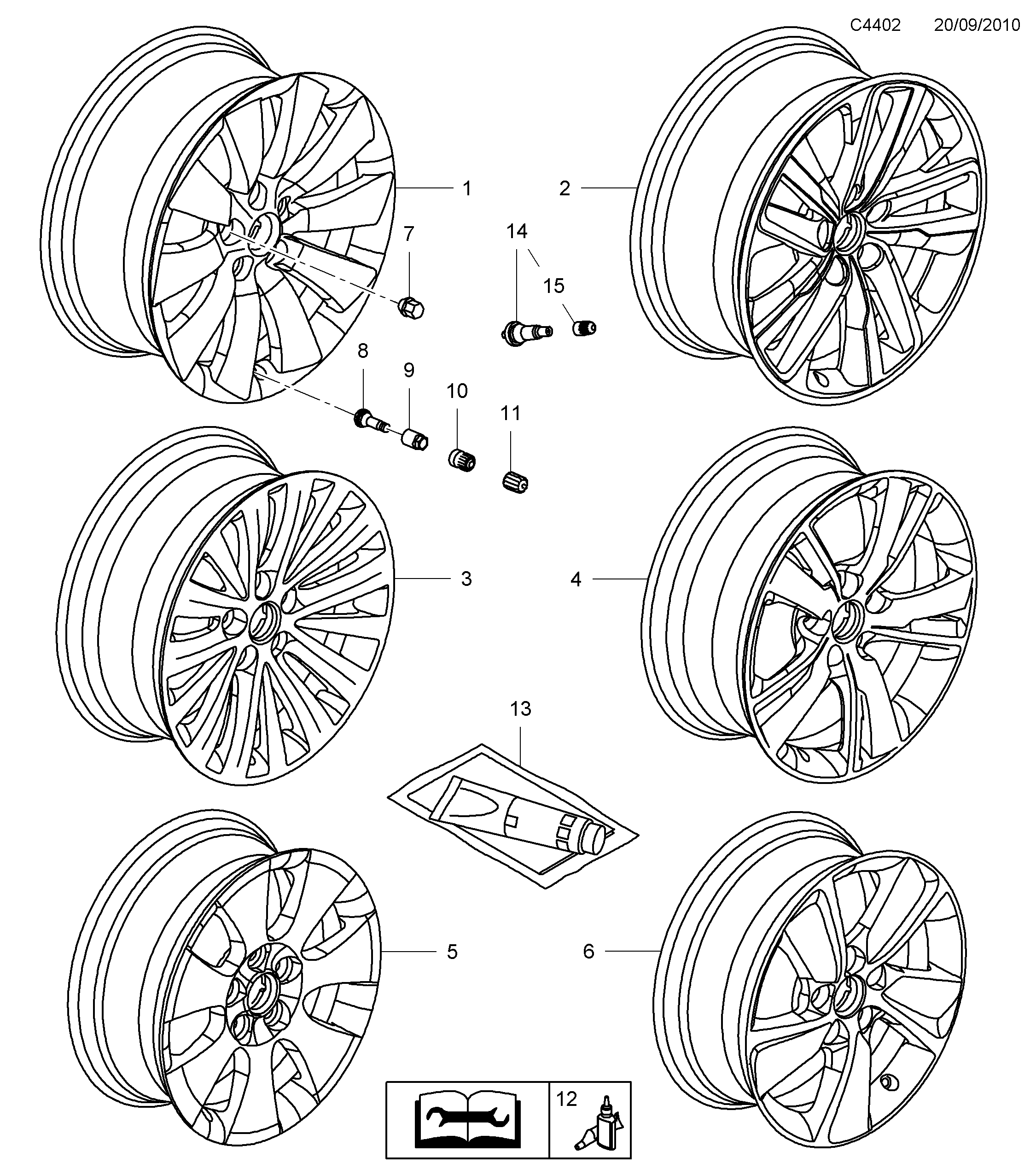 Saab 9-5 (650) Alloy diagram