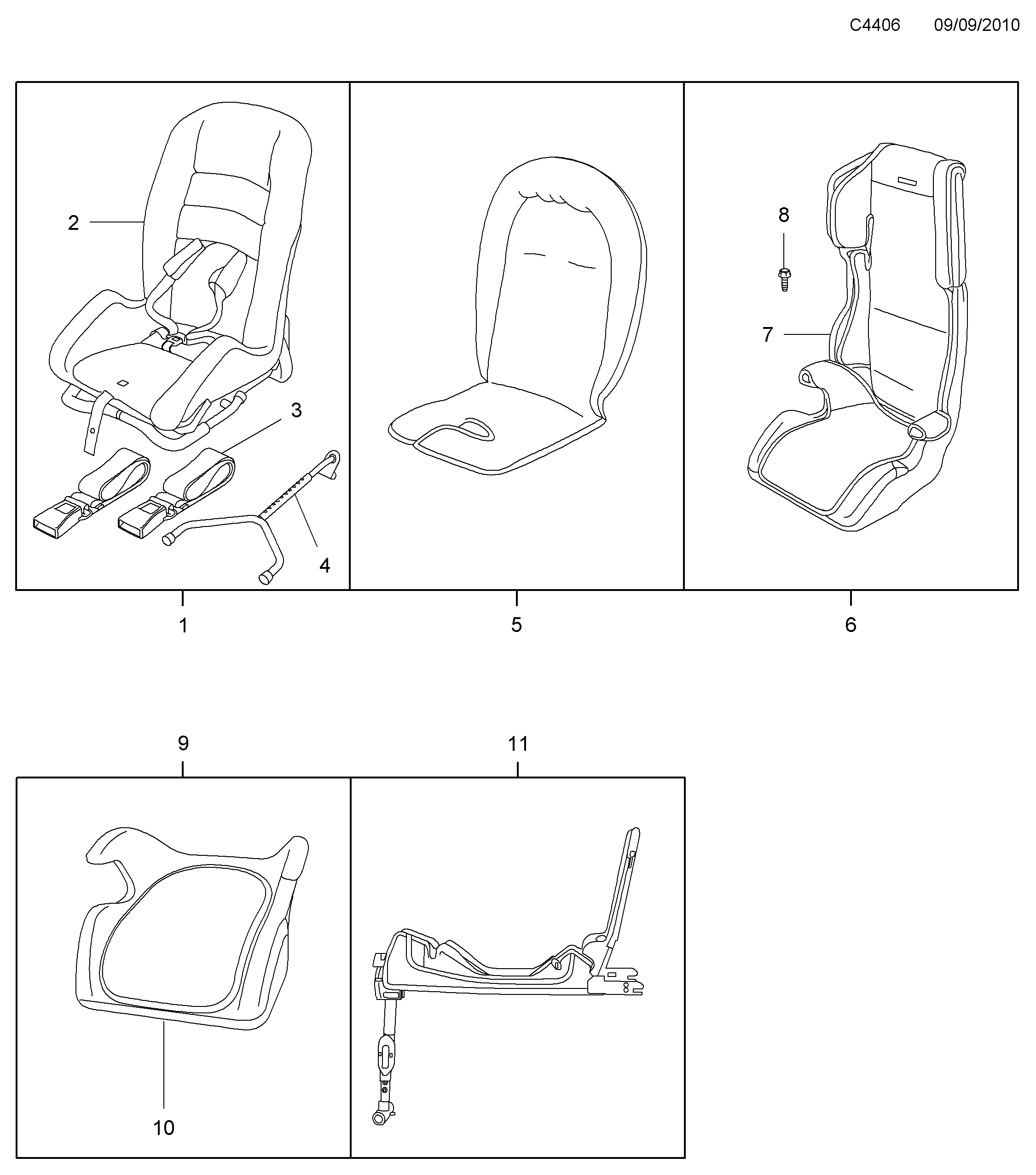 Saab 9-3 (9440) Safety diagram