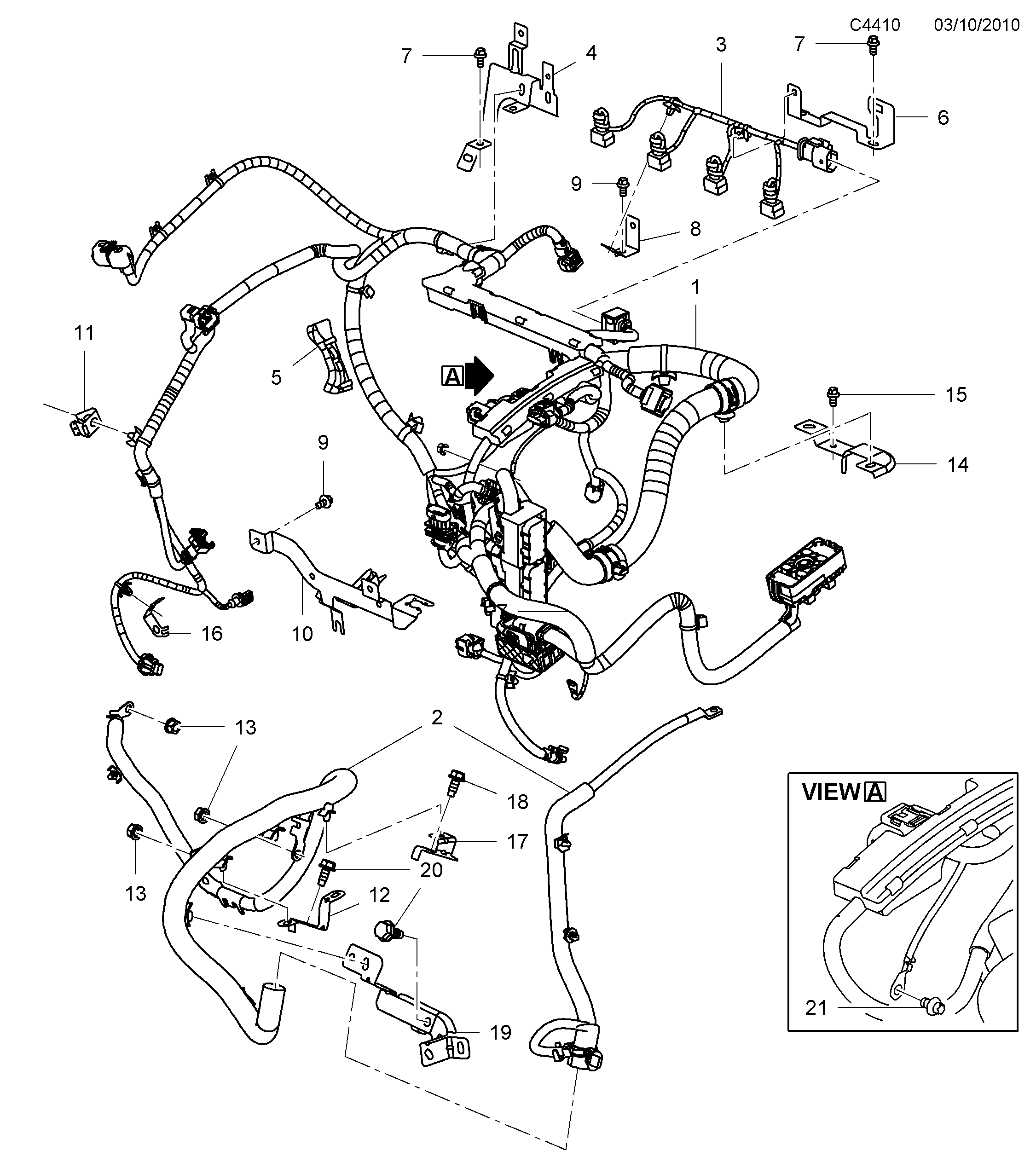 Saab 9-5 (650) Engine injektion system diagram