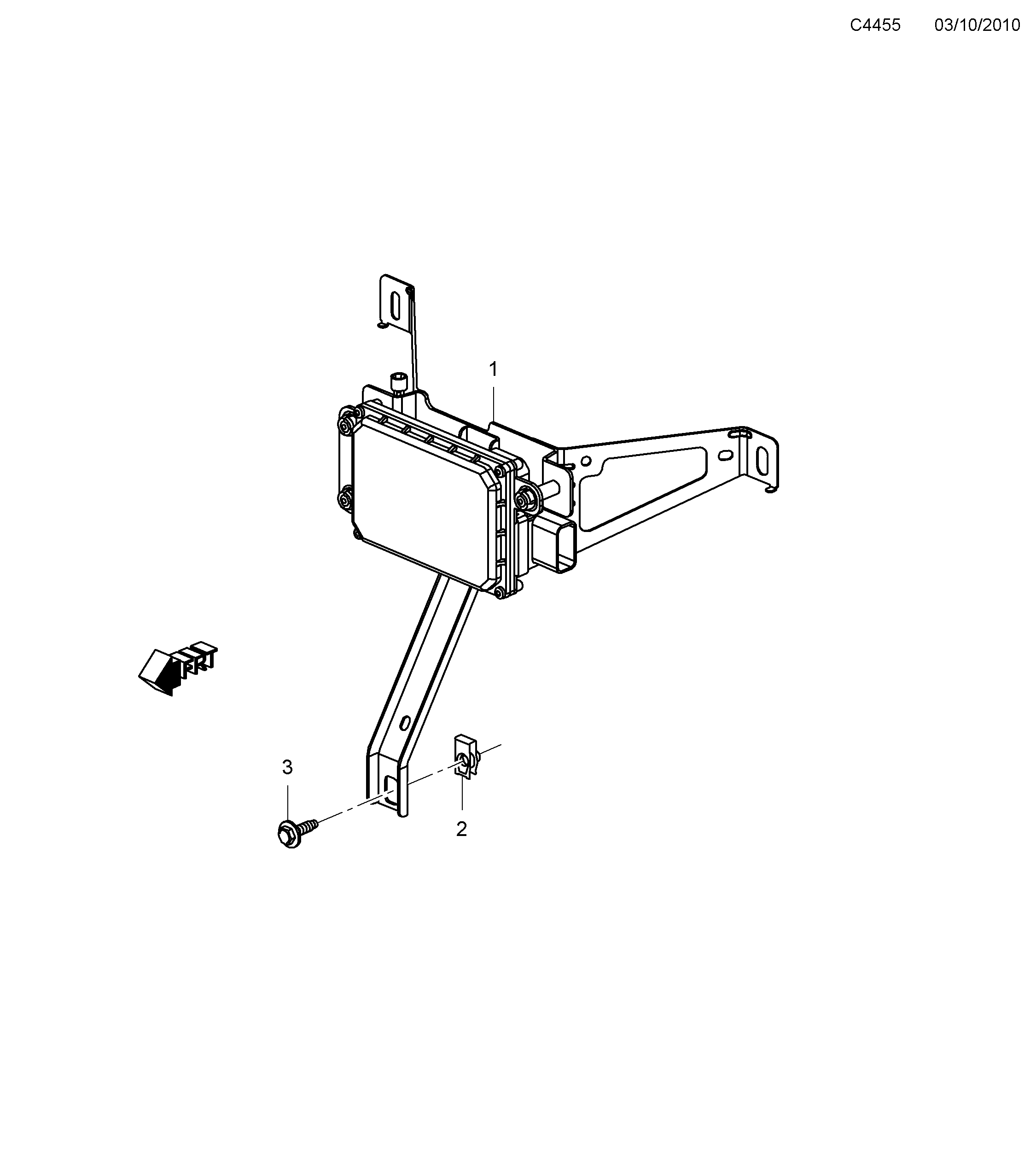 Saab 9-5 (650) Adaptive cruise control with stop/go diagram