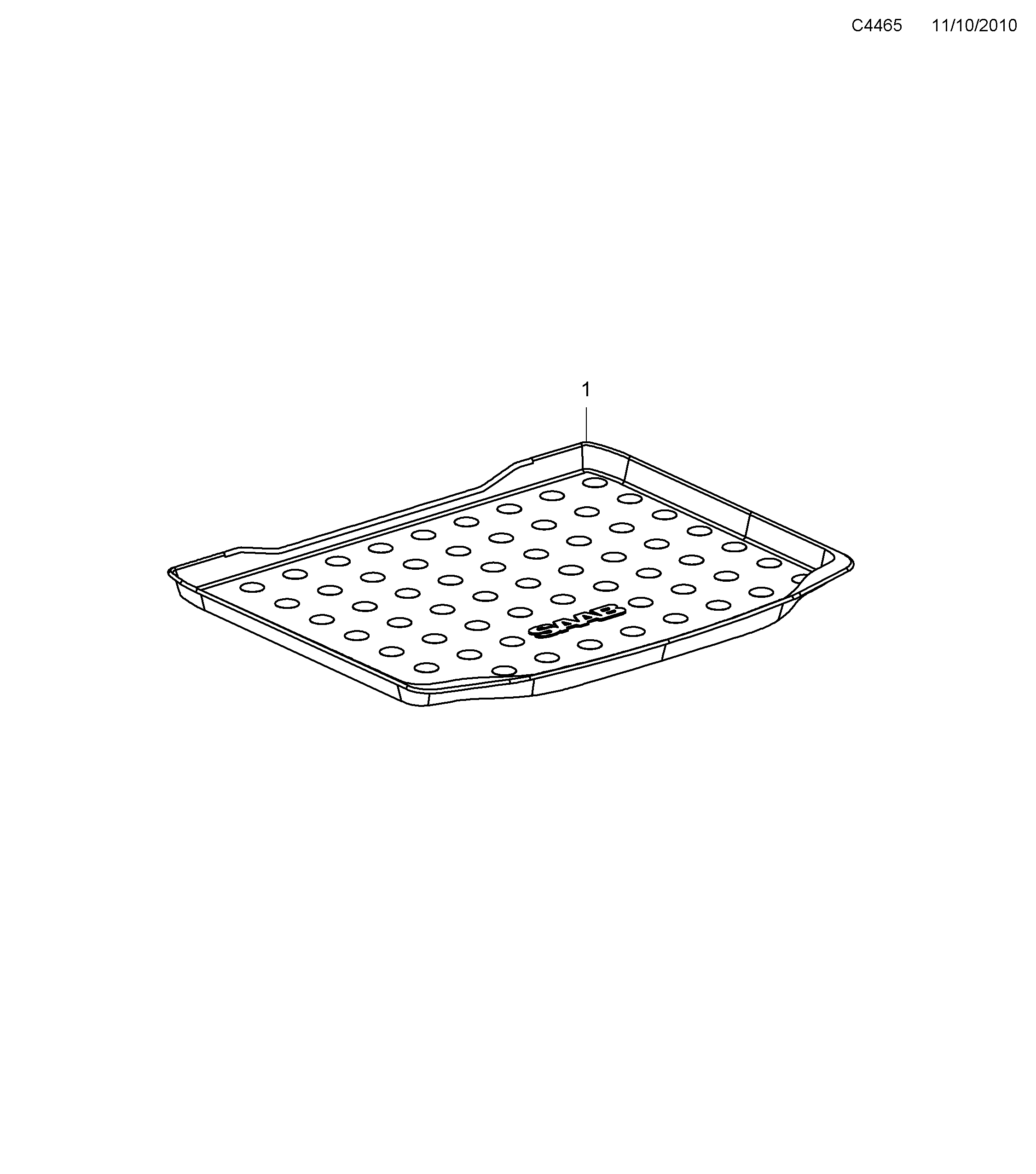 Saab 9-5 (650) Luggage compartment diagram
