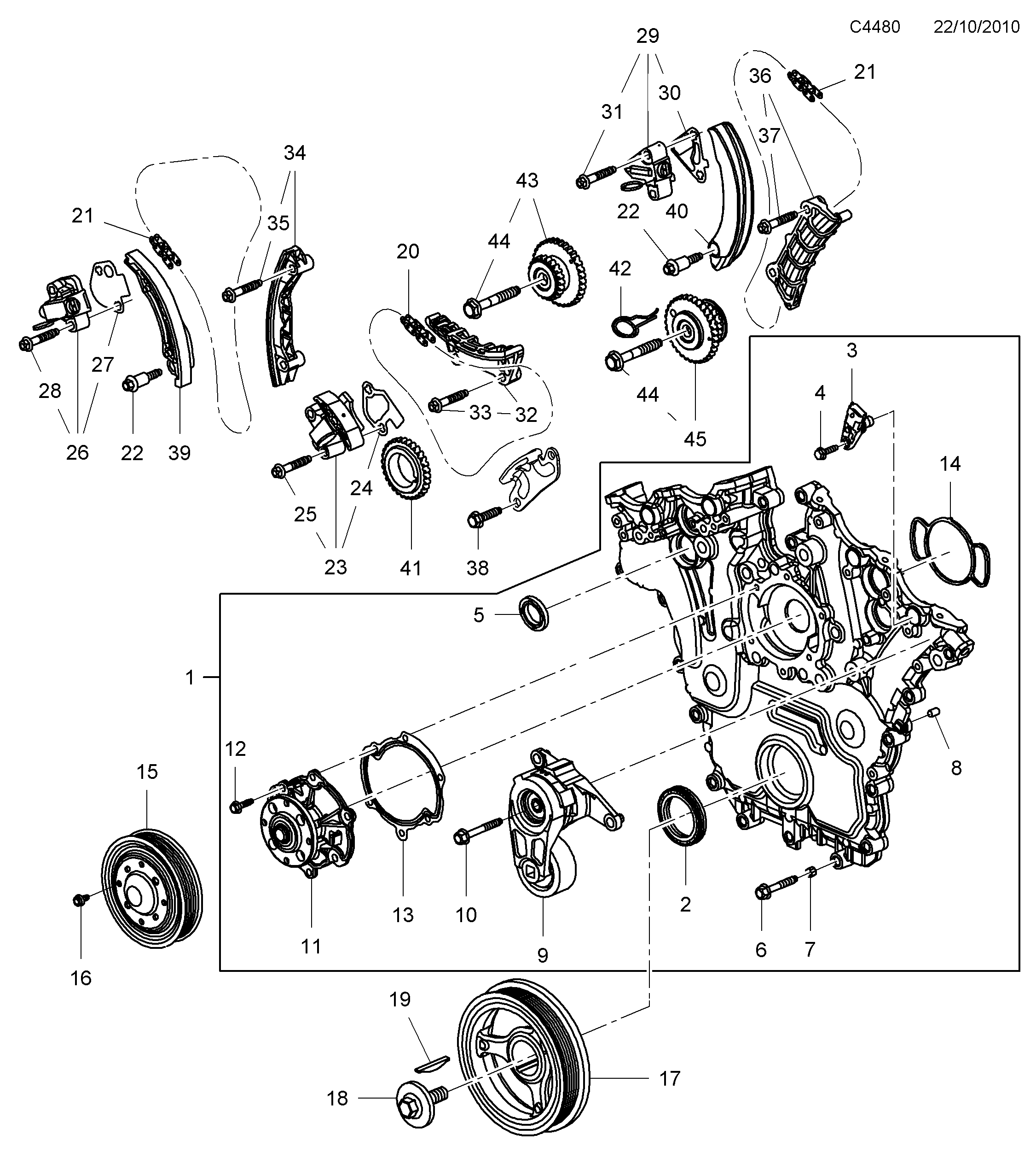 Saab 9-5 (650) Transmission diagram