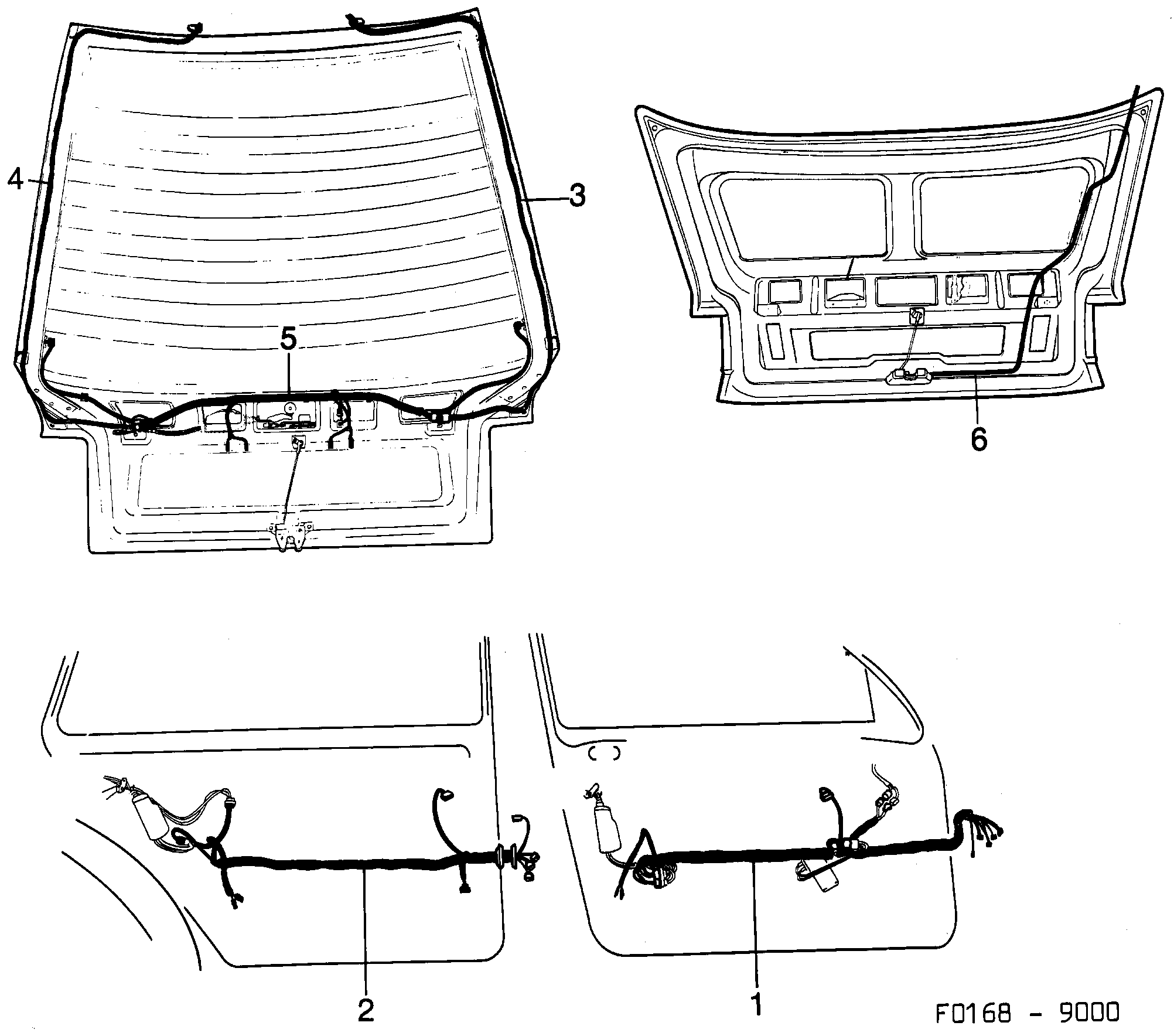 Saab 9000 Doors diagram
