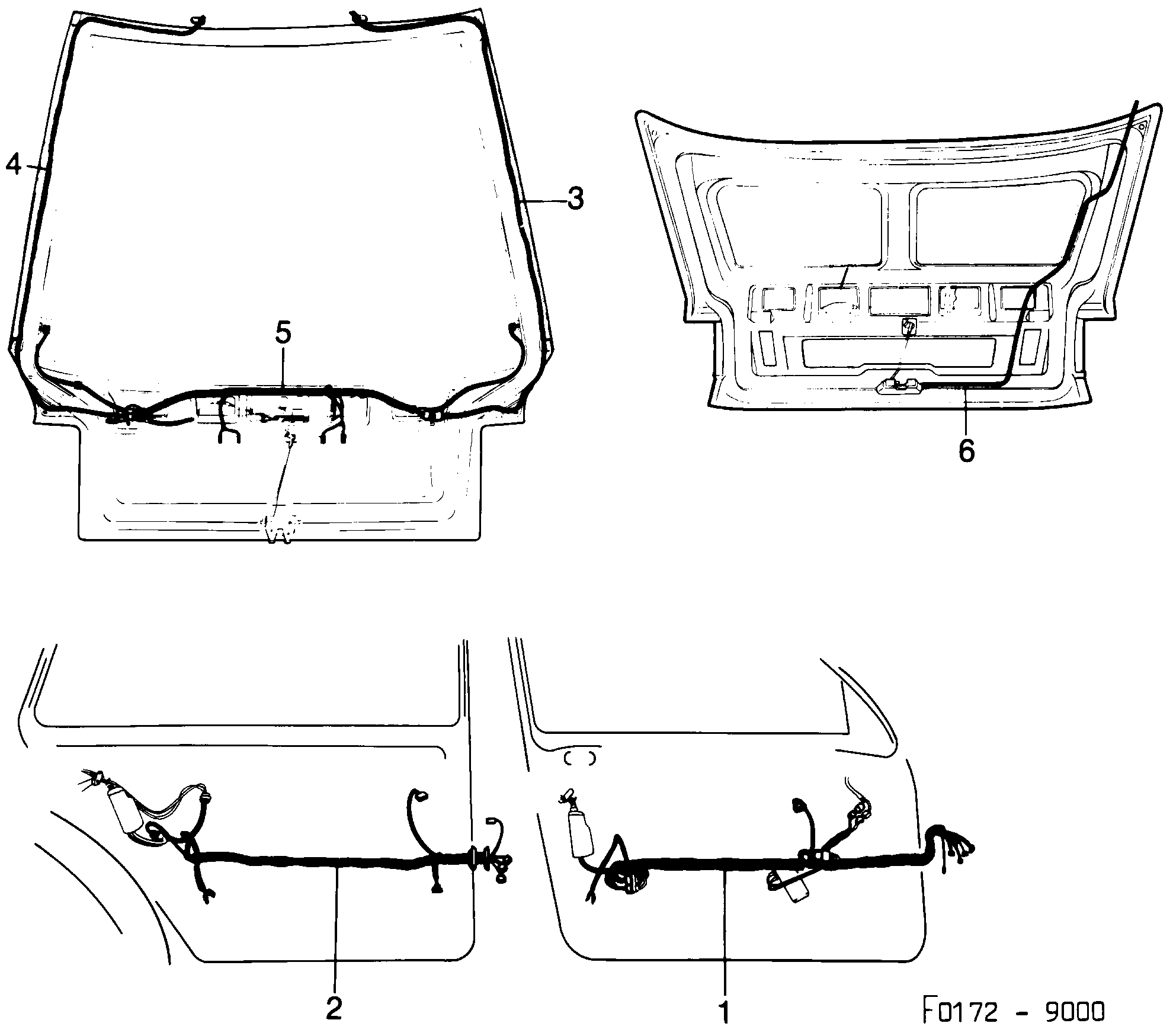 Saab 9000 Doors diagram