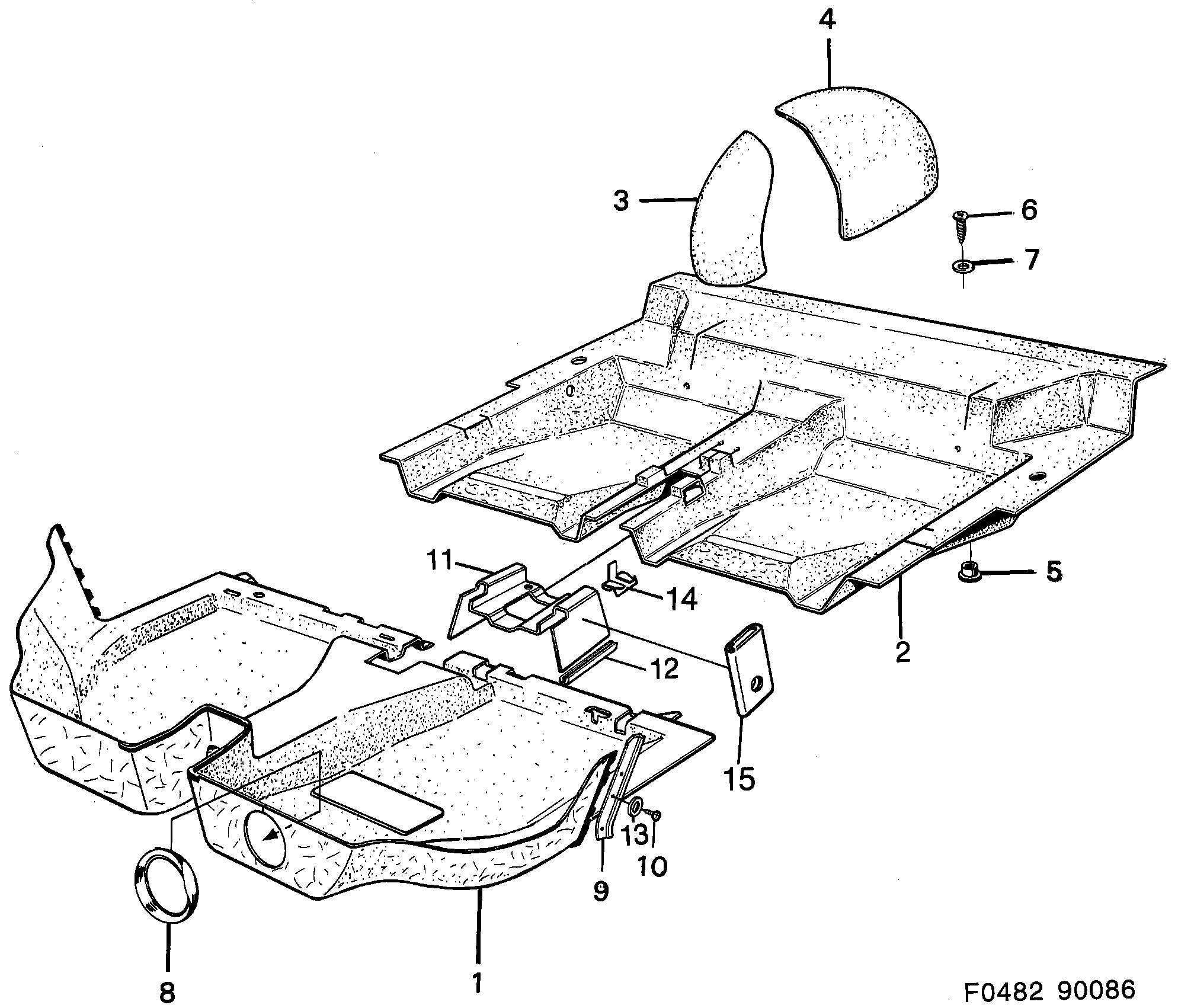 Saab 900 Carpets diagram