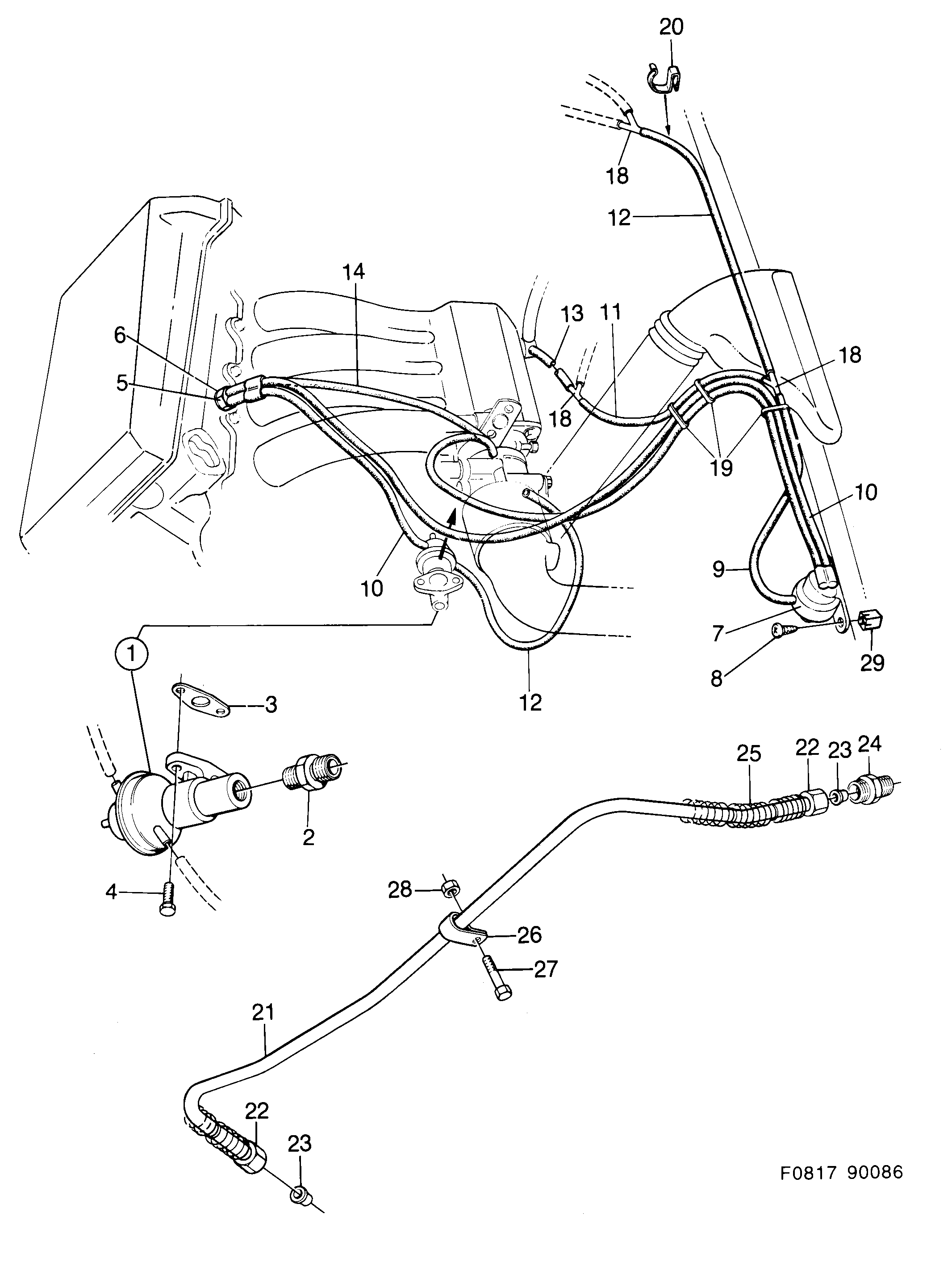 Saab 900 EGR system diagram