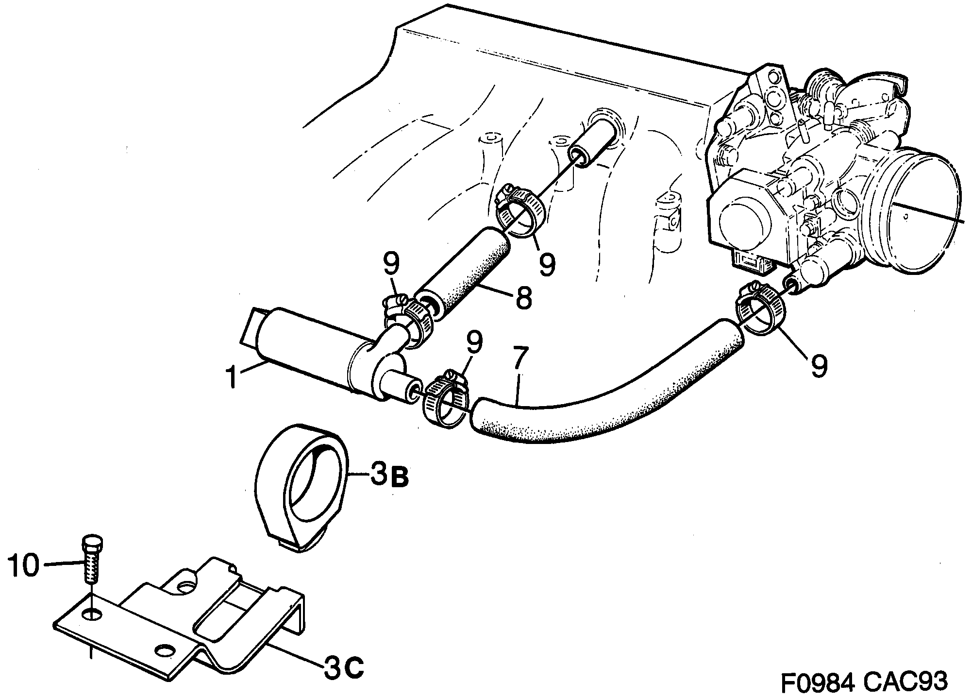 Saab 9000 IAC diagram