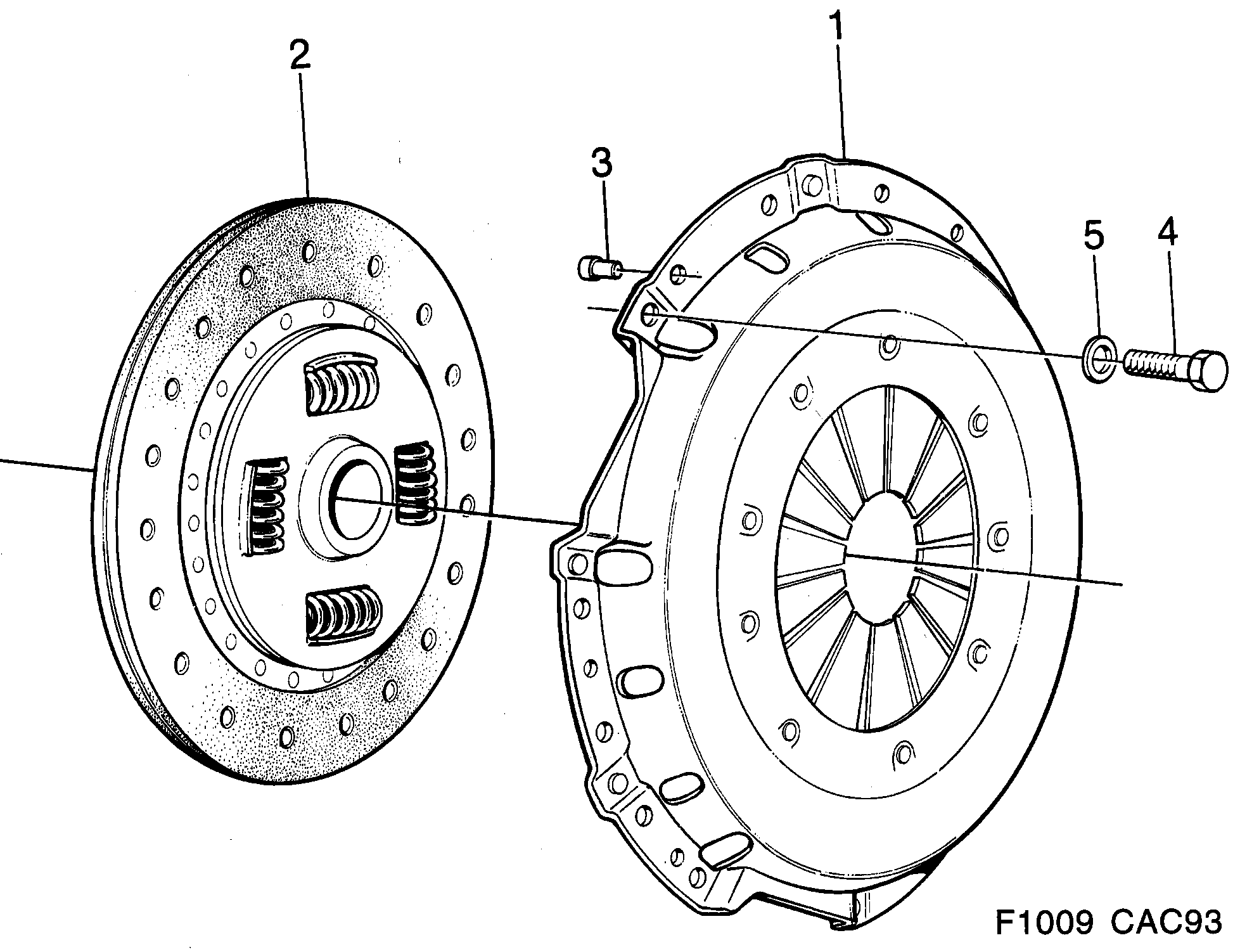 Saab 9000 Clutch, clutch disc diagram