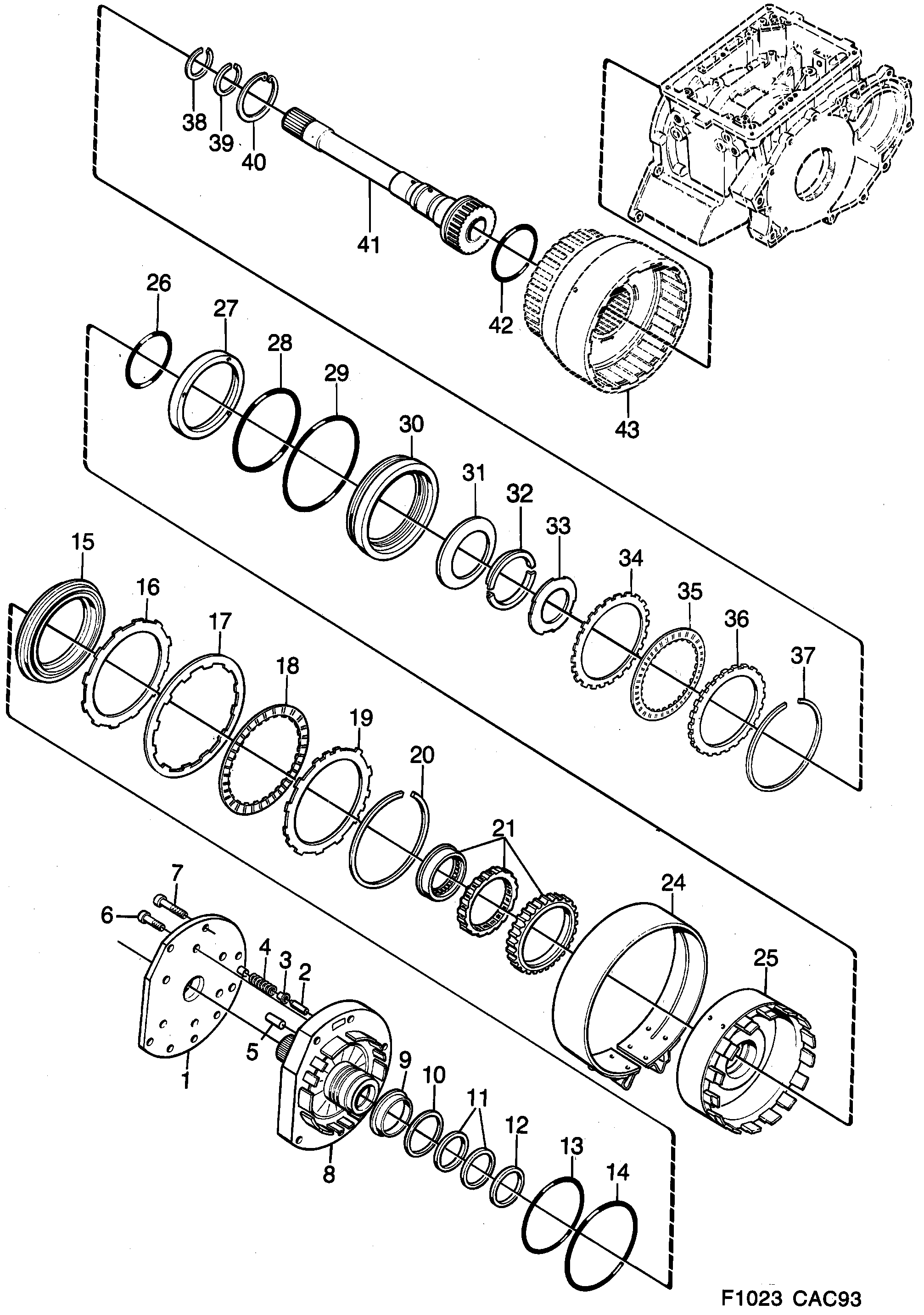 Saab 9000 Gears, pinion Part 1 diagram