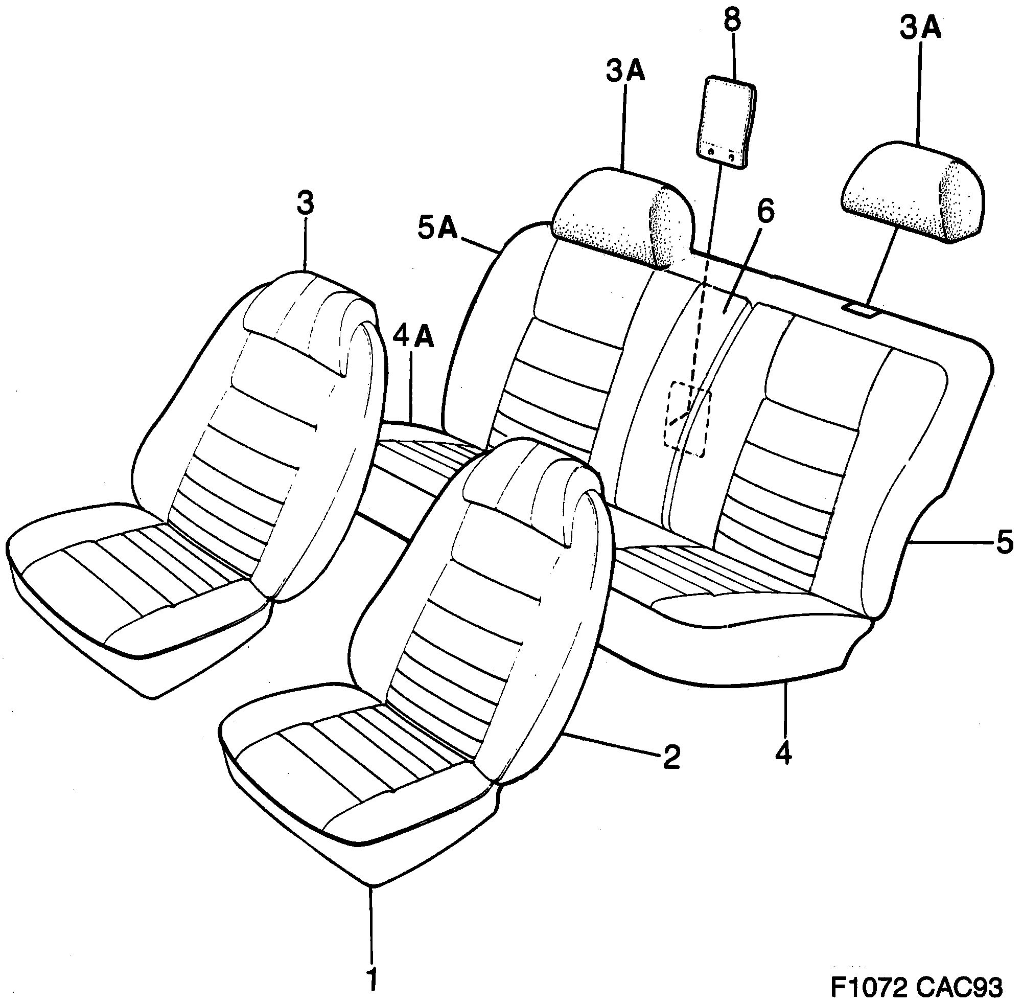 Saab 9000 Covers Horizon pattern diagram