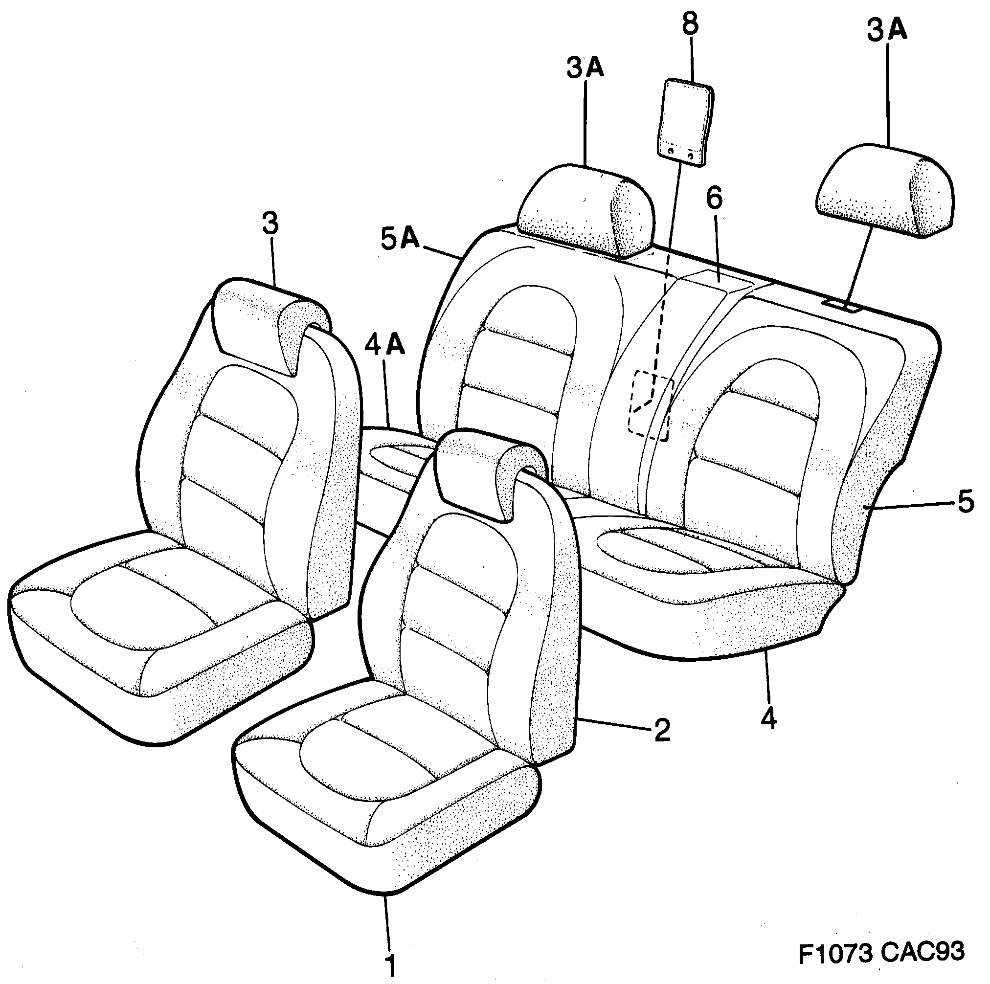 Saab 9000 Covers Contour design diagram