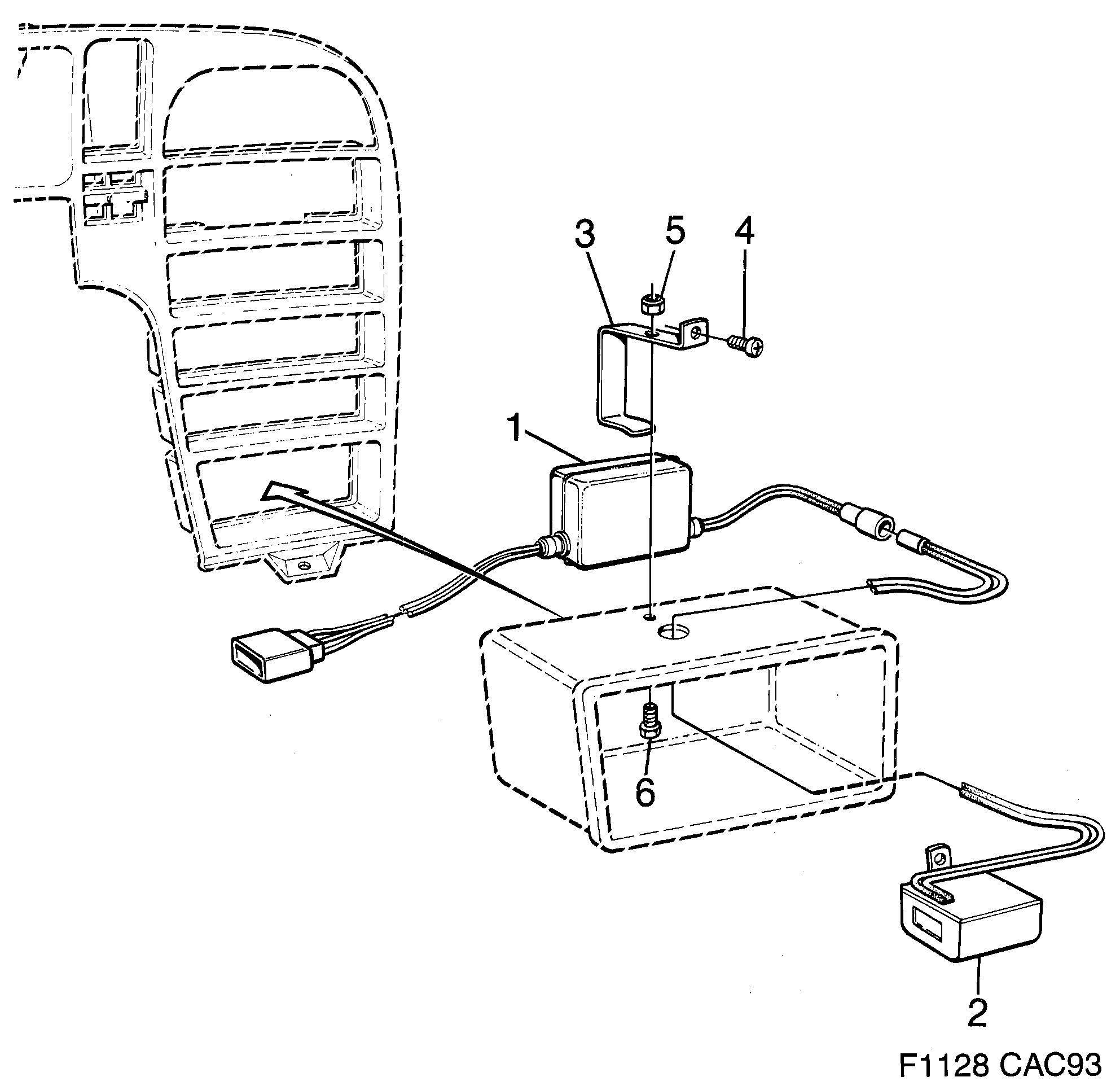 Saab 9000 Speed warning system diagram