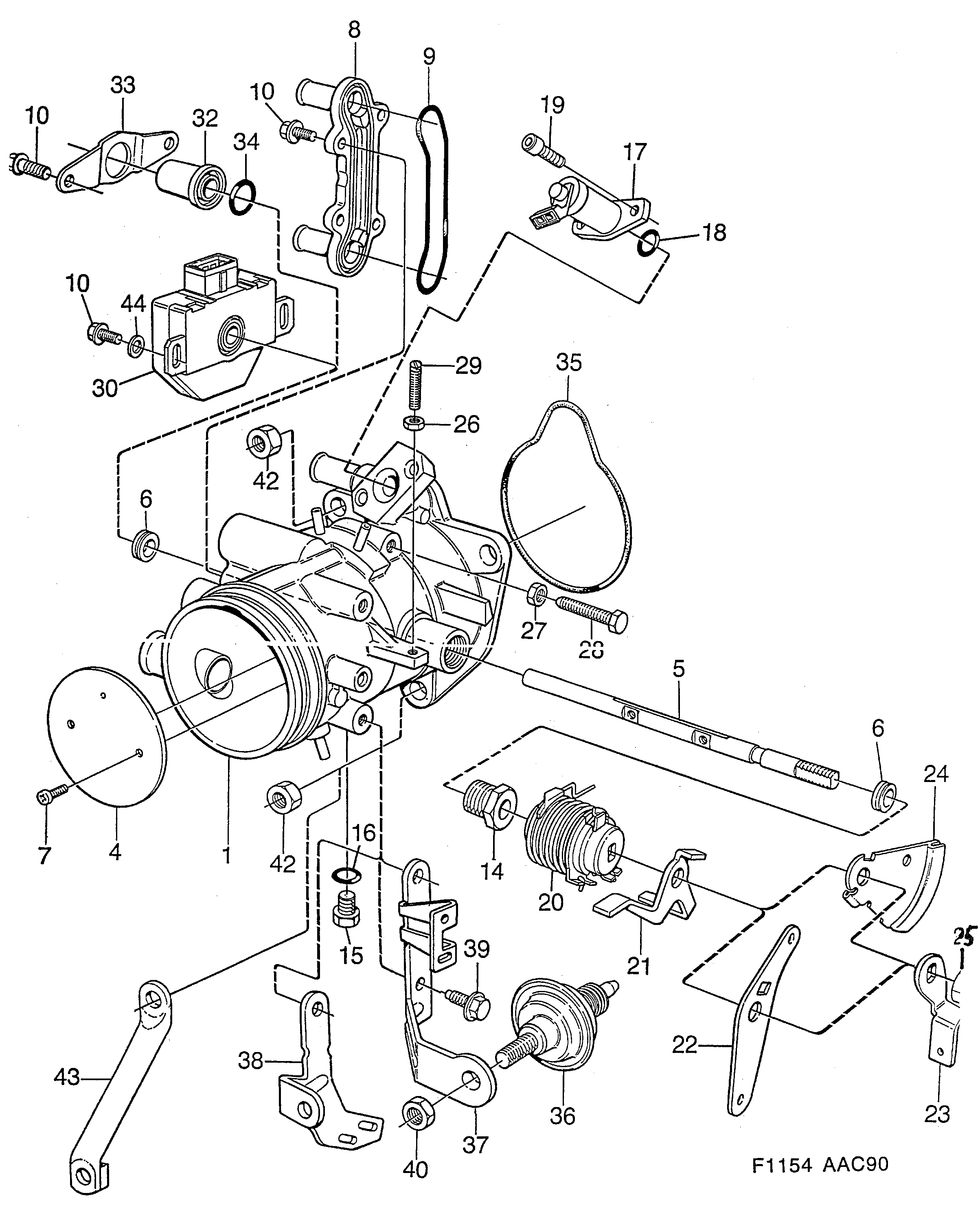 Saab 900 Throttle housing diagram