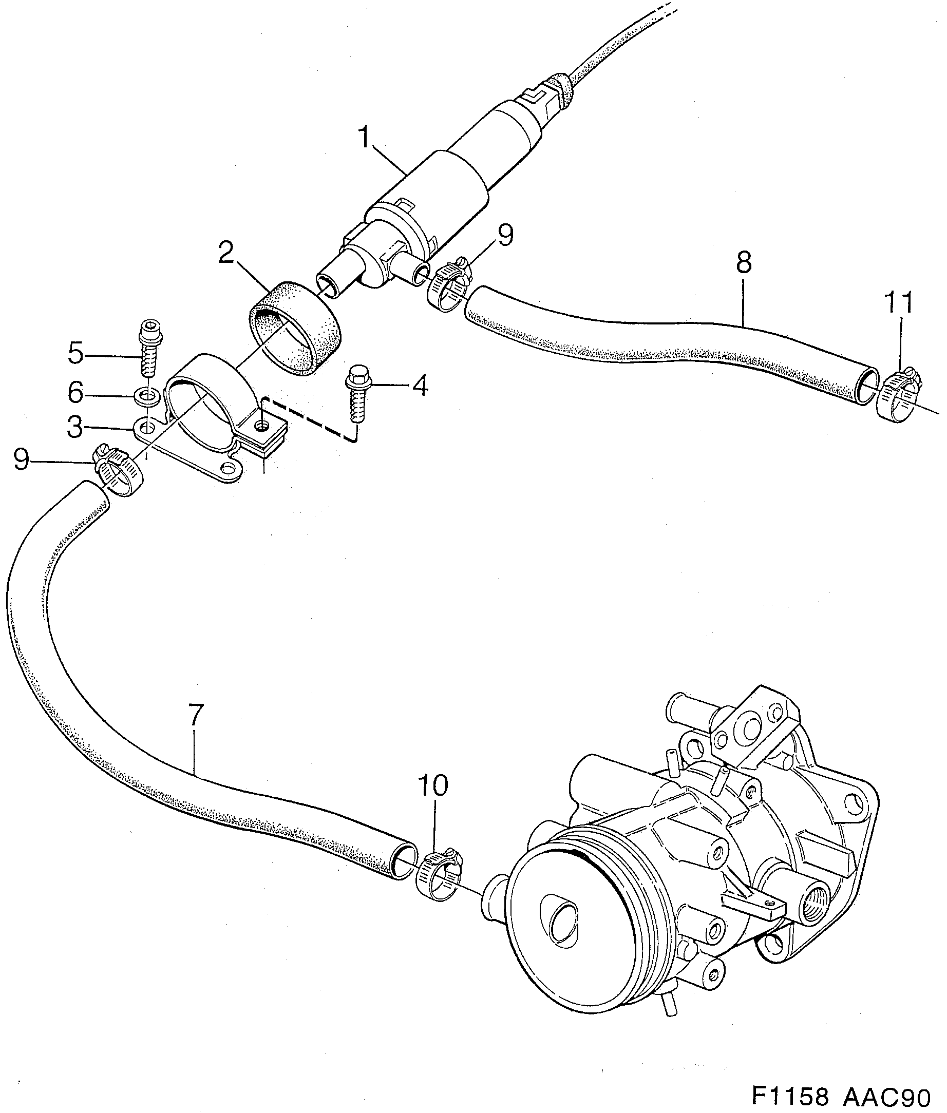 Saab 900 Automatic idling speed Control diagram