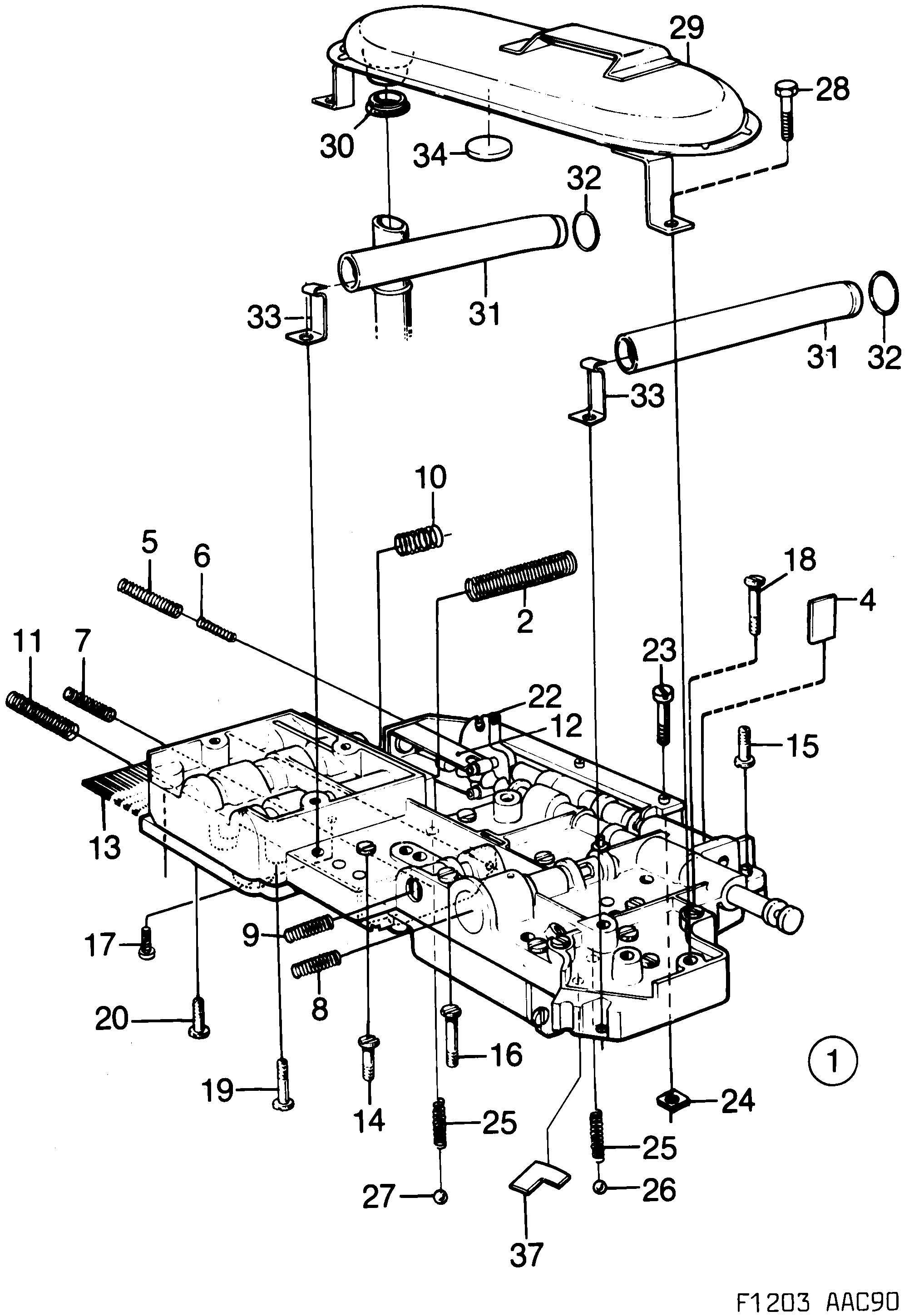 Saab 900 Control system Part 1 diagram