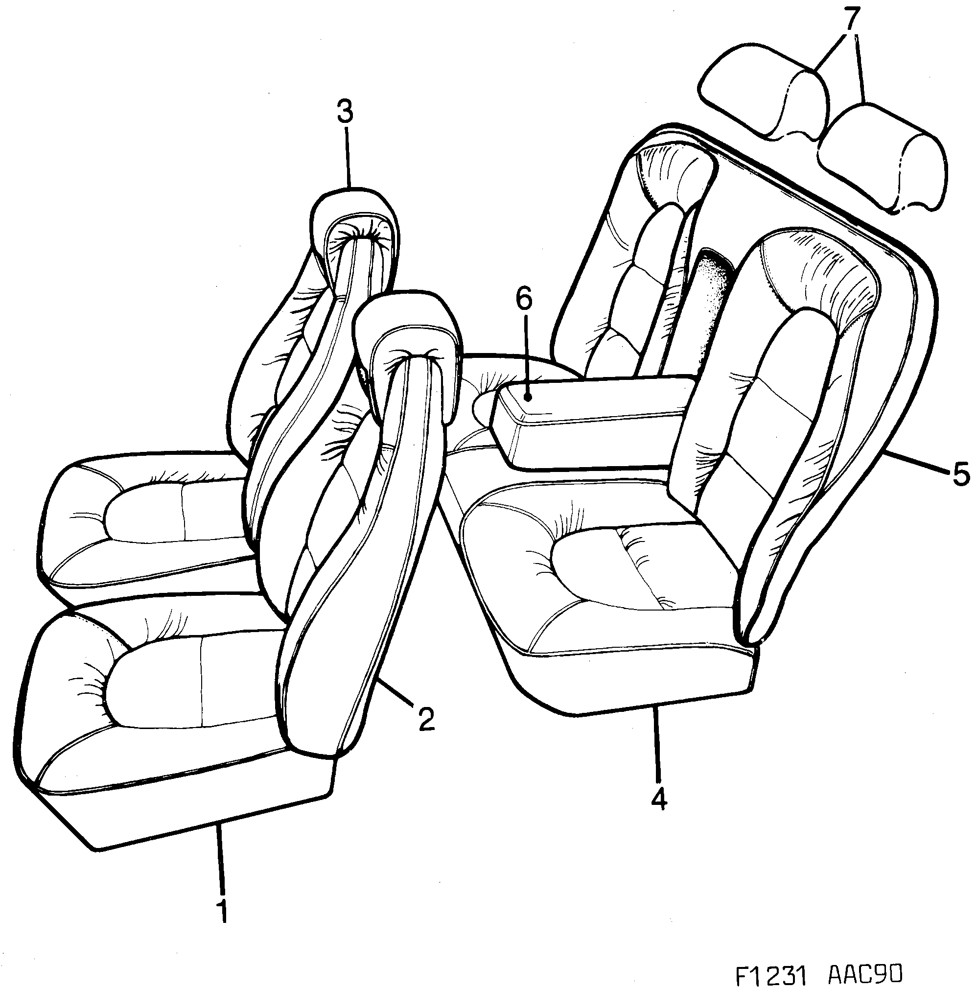 Saab 900 Covers Contour design diagram