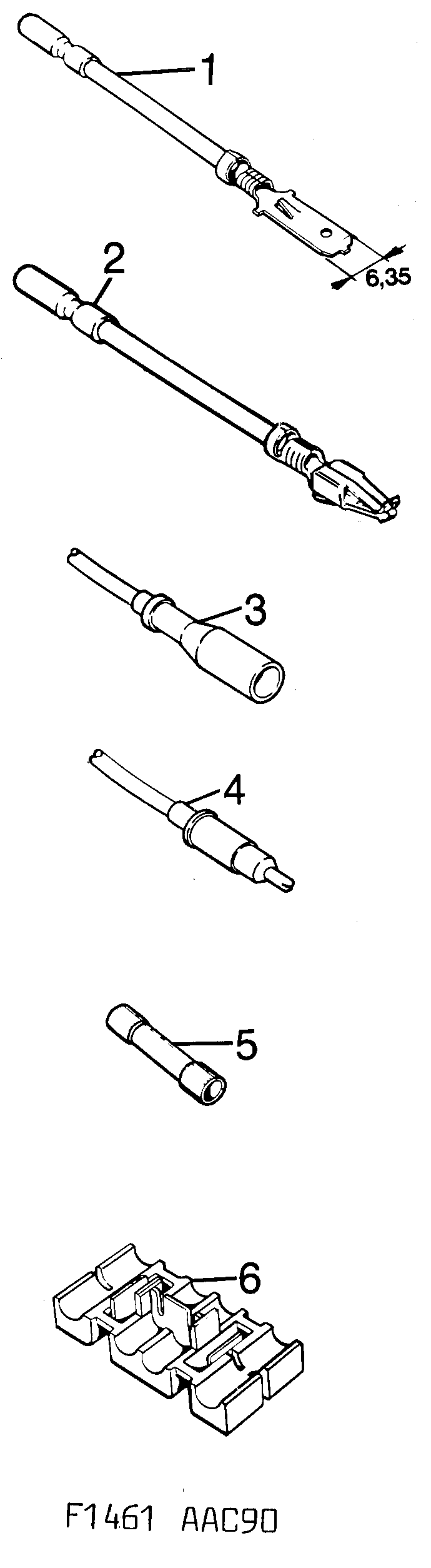 Saab 900 Cable terminal diagram