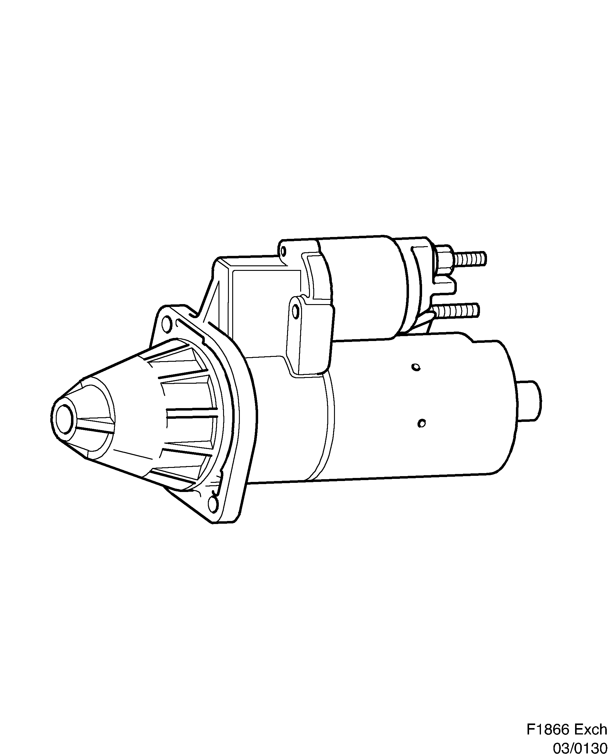 Saab EXCH. Starter motor diagram