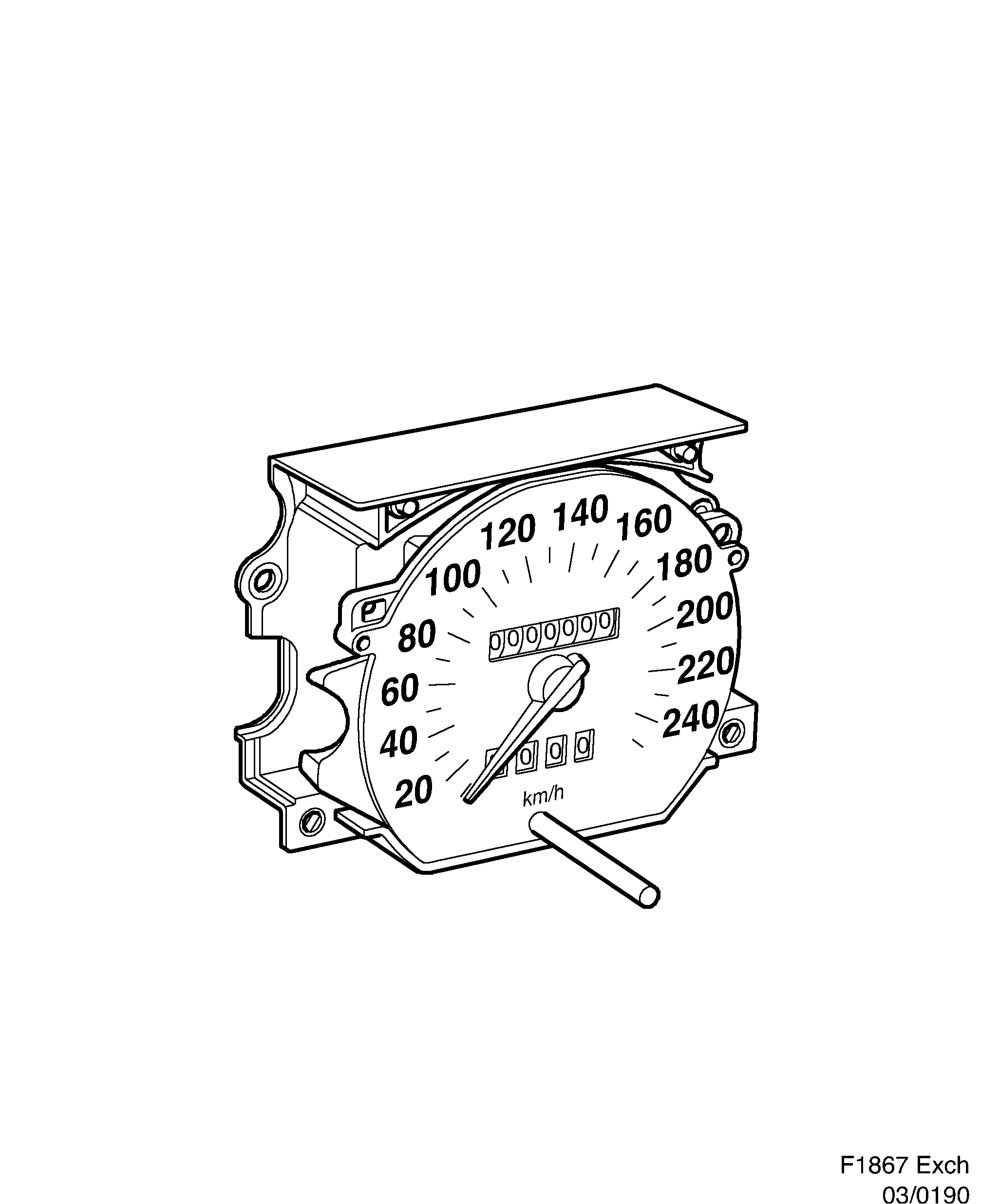 Saab EXCH. Speedometer Only for Sweden diagram