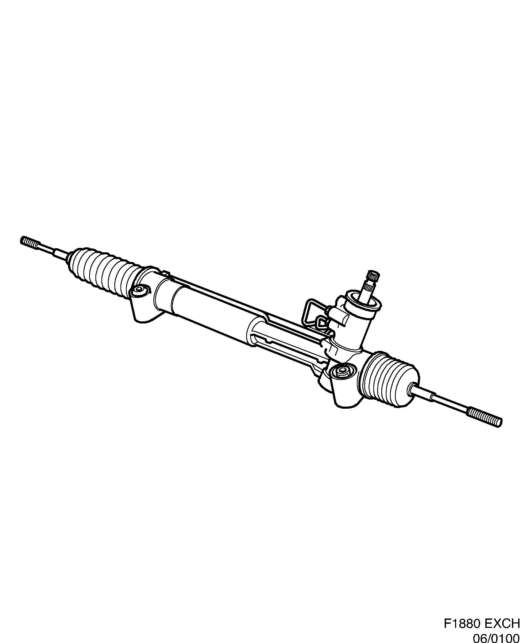 Saab EXCH. Steering box diagram