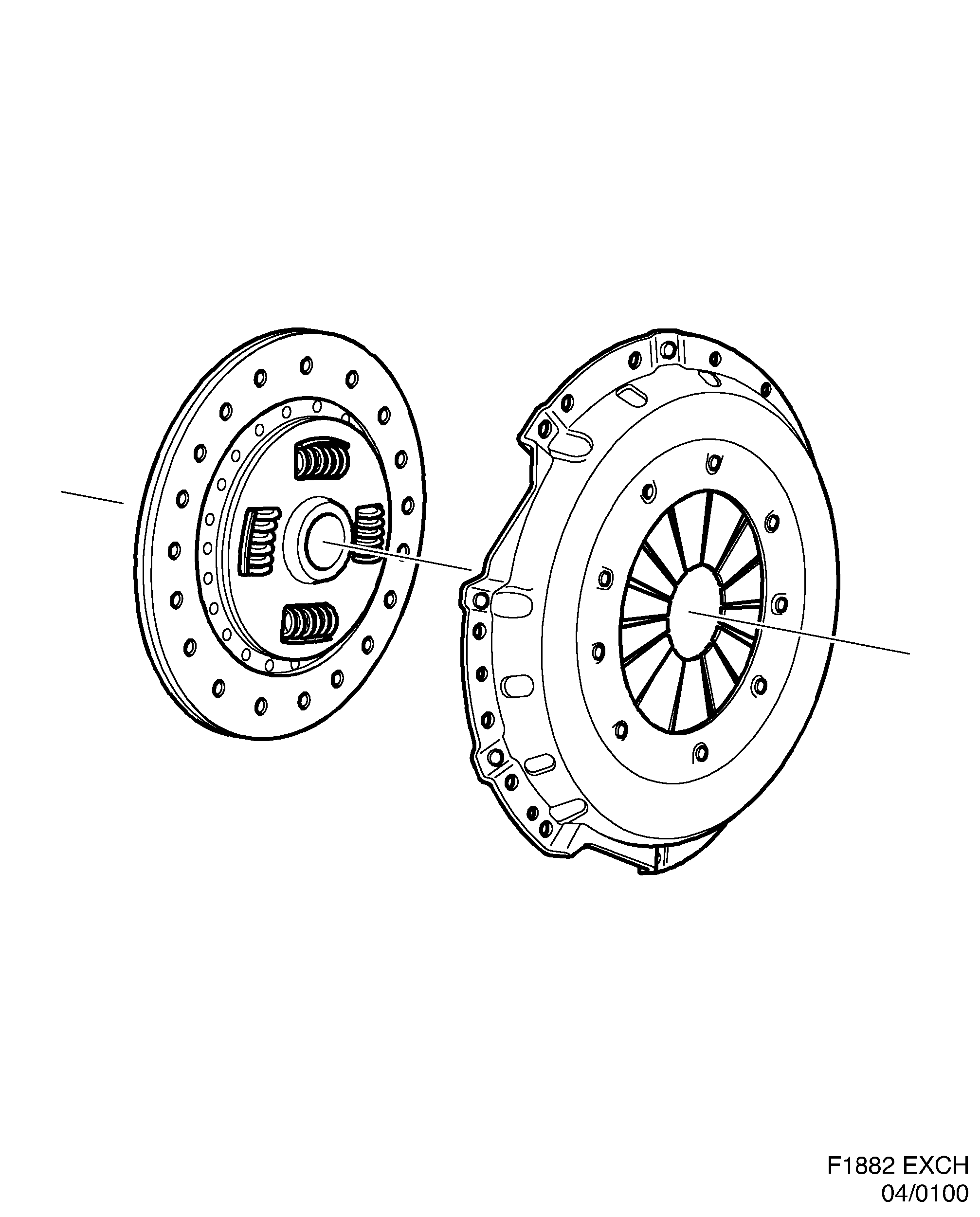 Saab EXCH. Clutch diagram