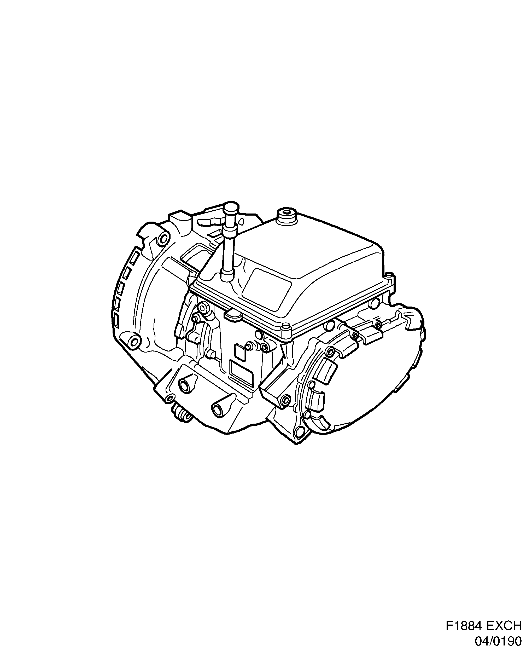 Saab EXCH. Gear box, automatic diagram
