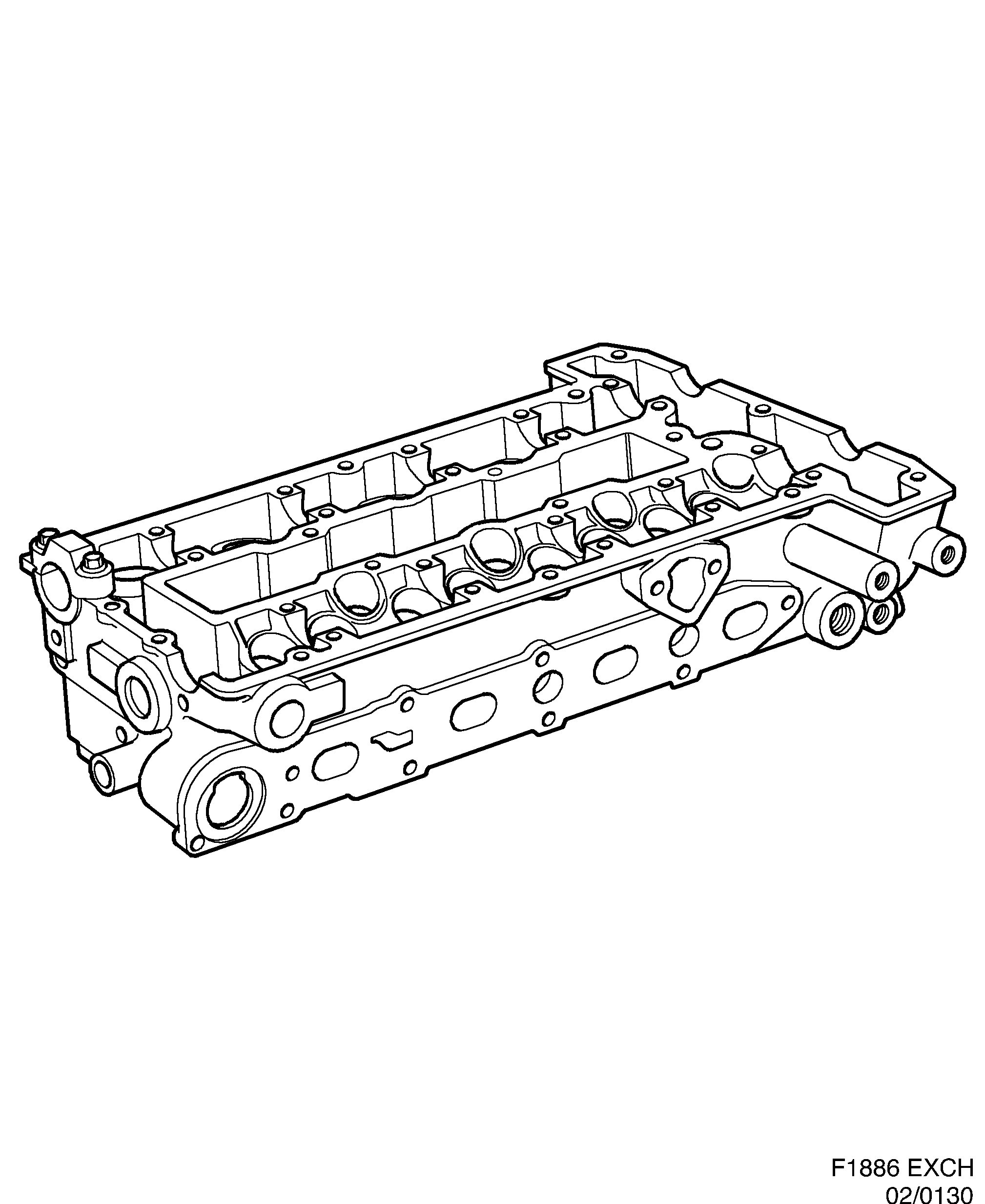 Saab EXCH. Cylinder head diagram