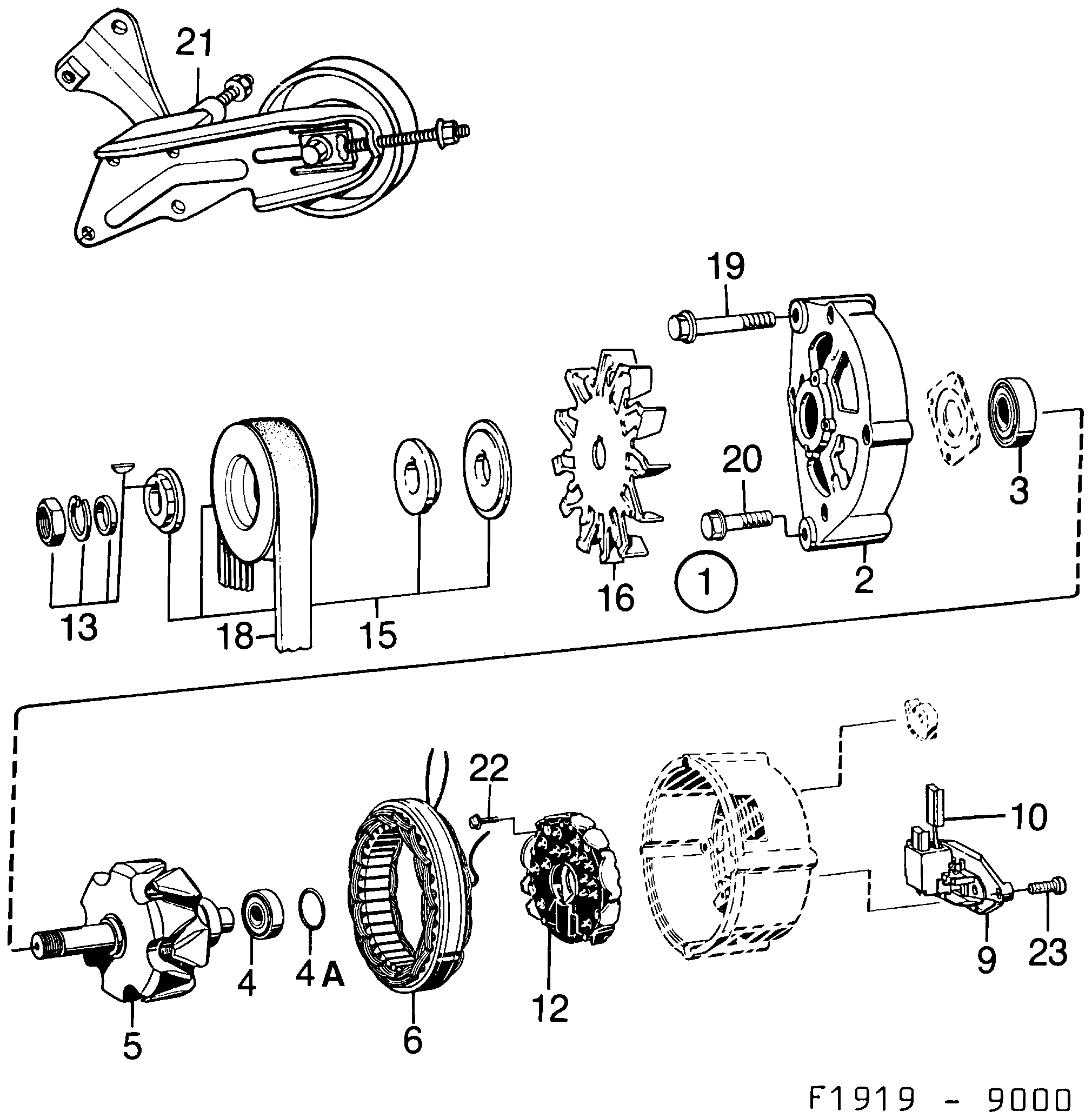Saab 9000 Bosch 70A diagram