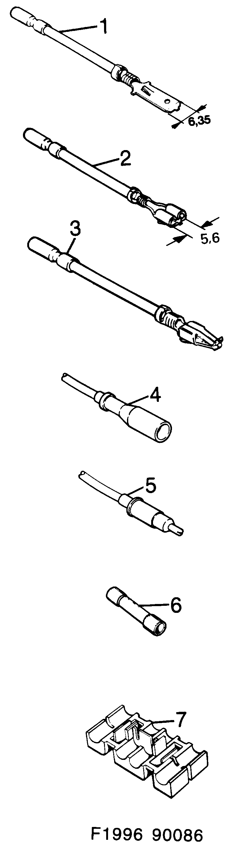 Saab 900 Cable terminal diagram