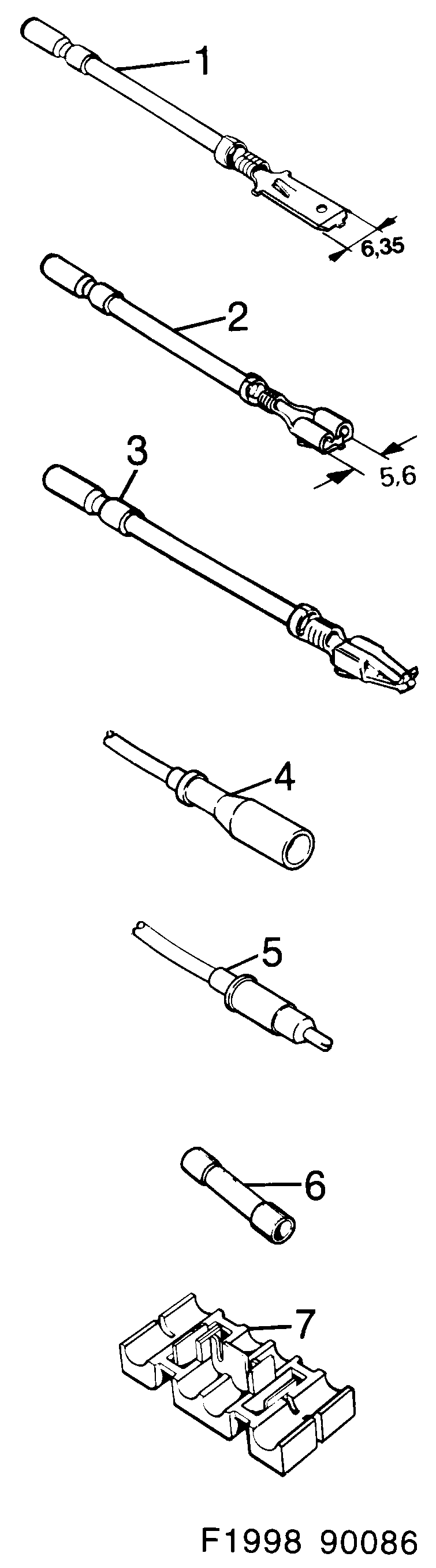 Saab 900 Cable terminal diagram