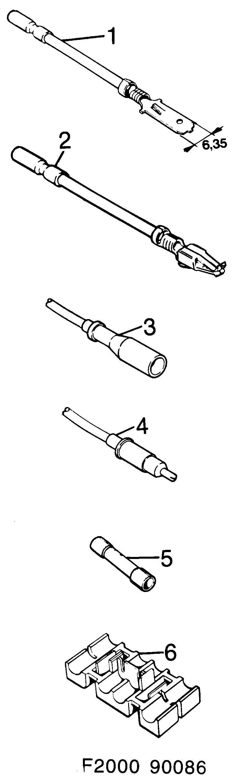 Saab 900 Cable terminal diagram