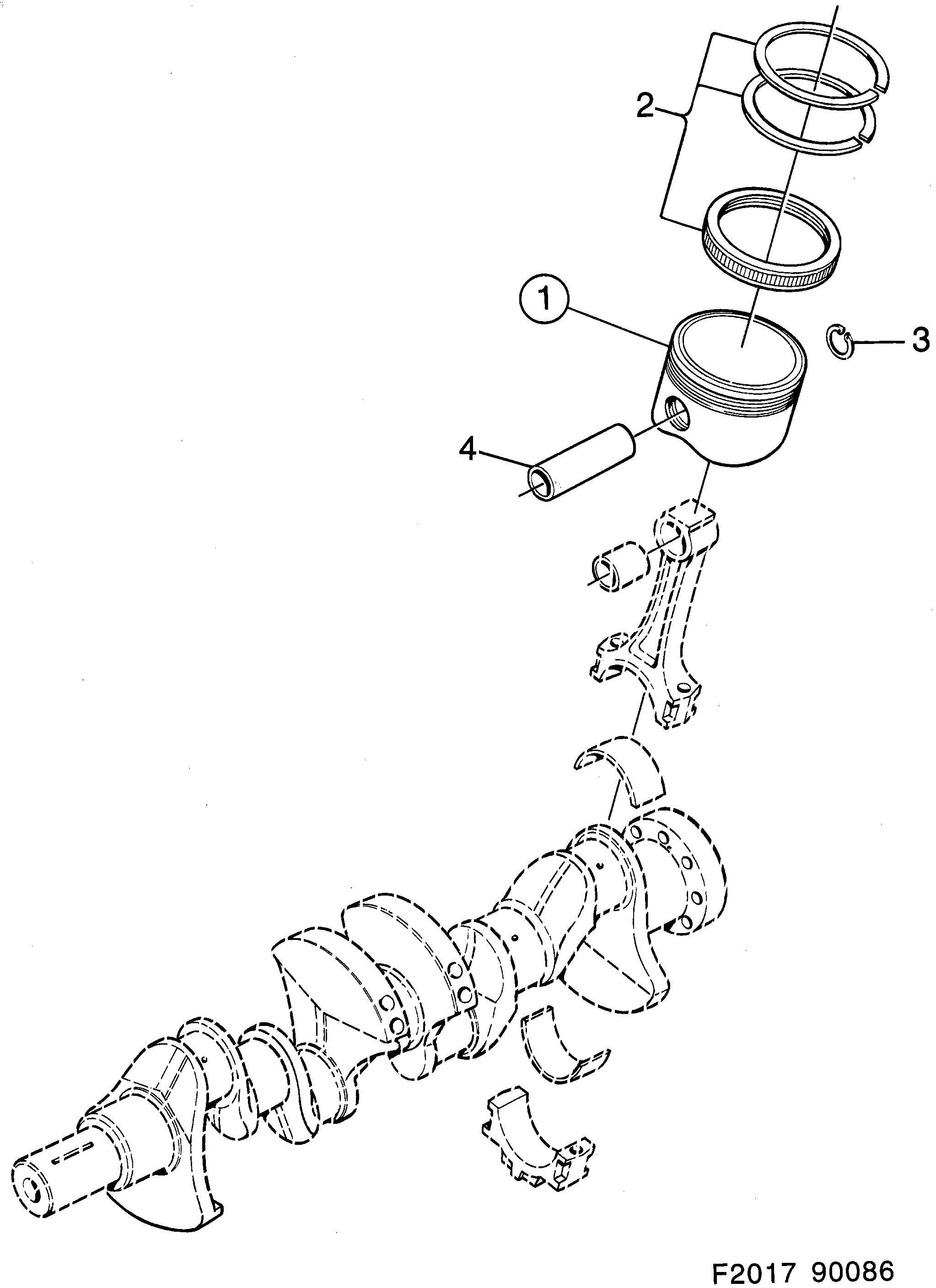 Saab 900 Piston diagram