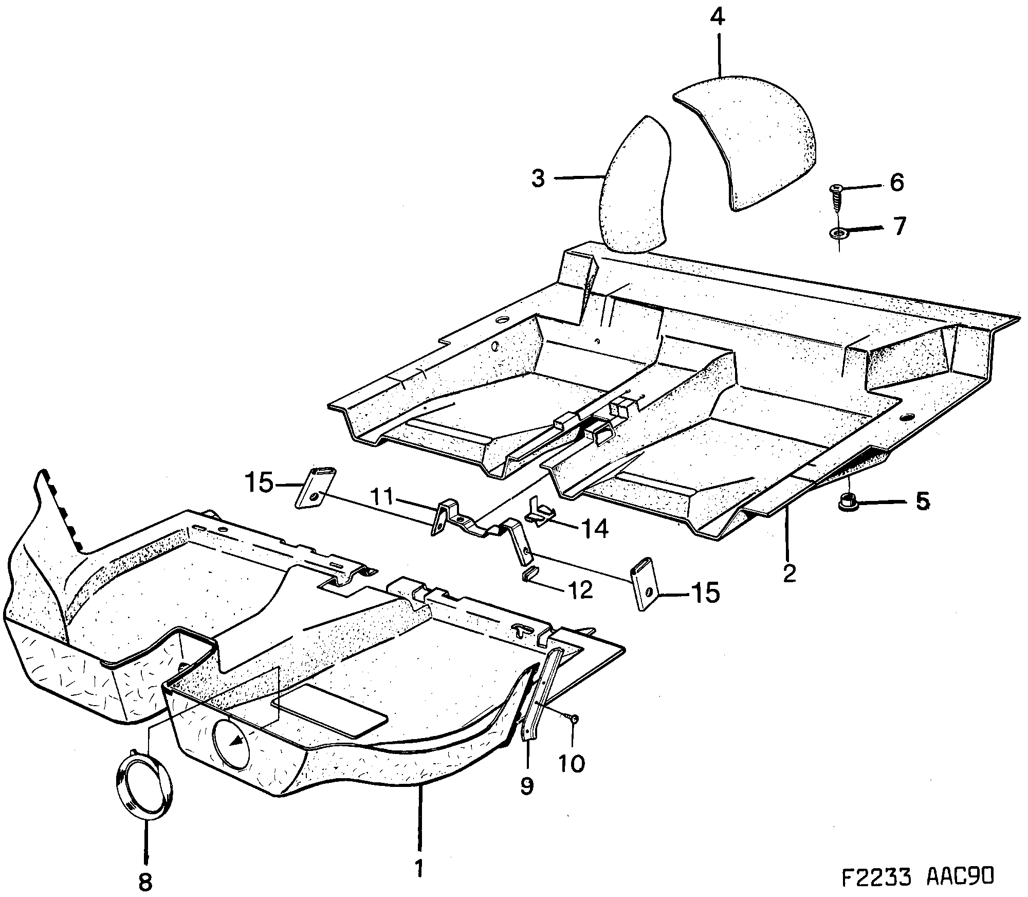 Saab 900 Carpets diagram