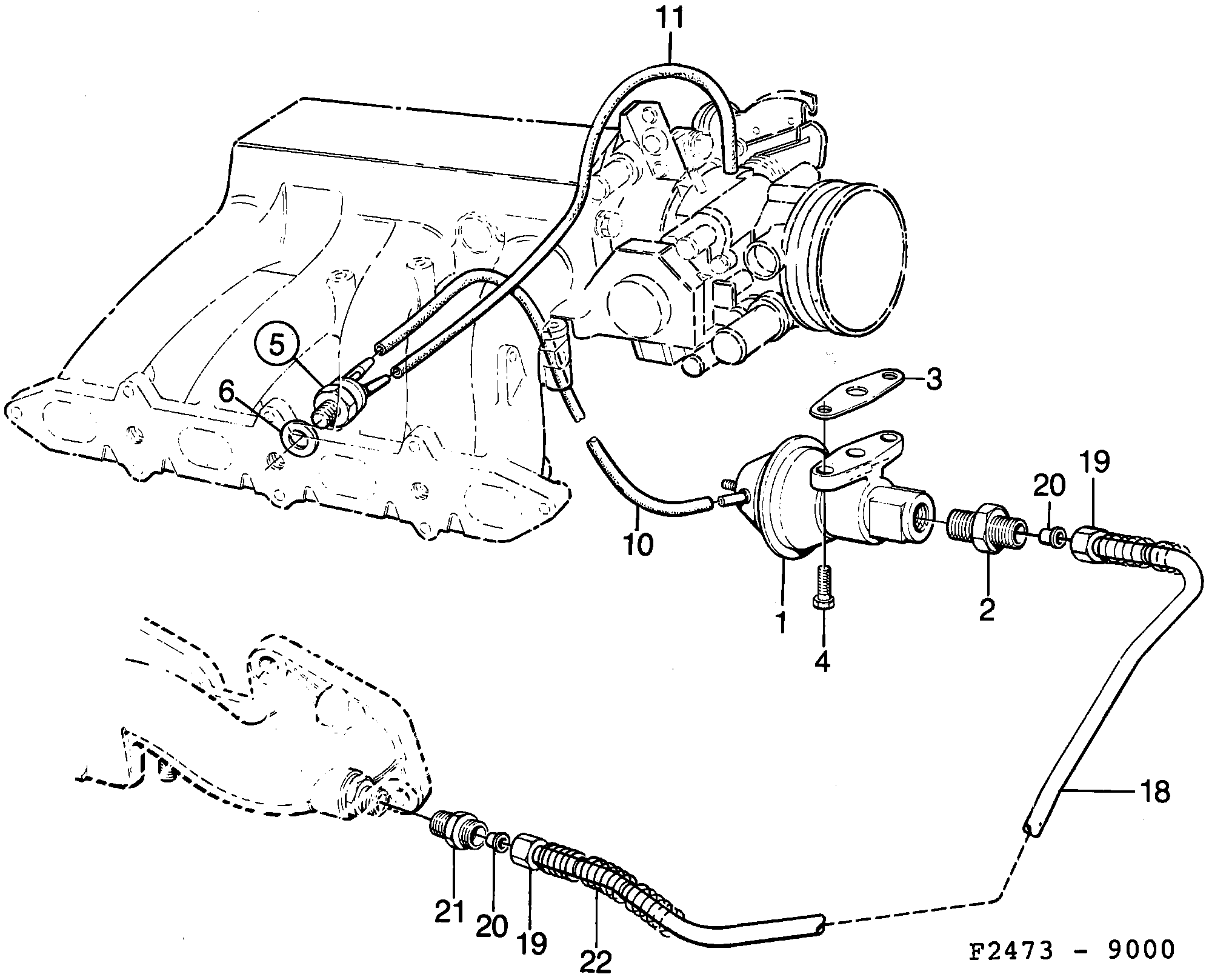 Saab 9000 EGR system diagram