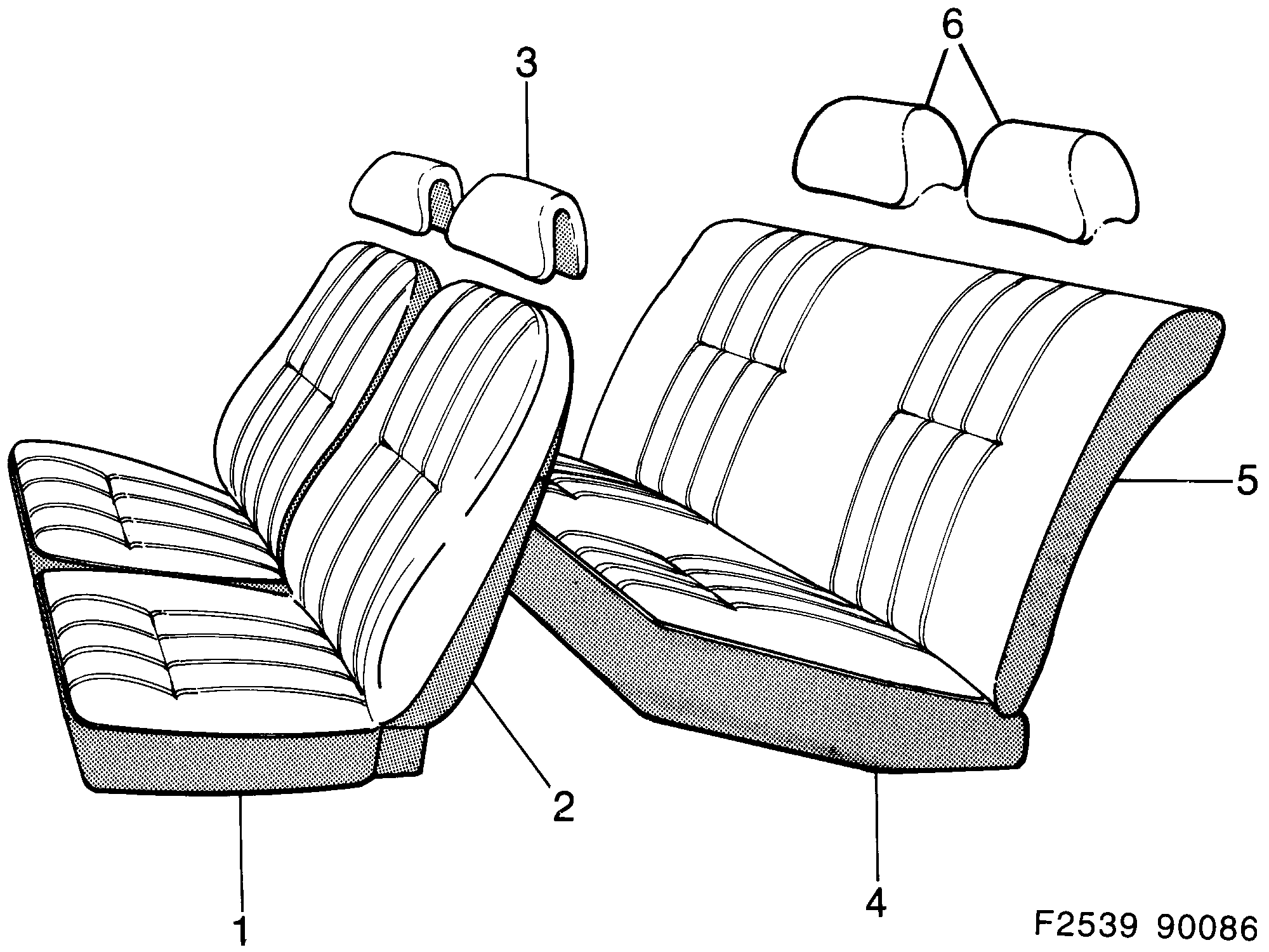 Saab 900 Covers Viktoria pattern diagram