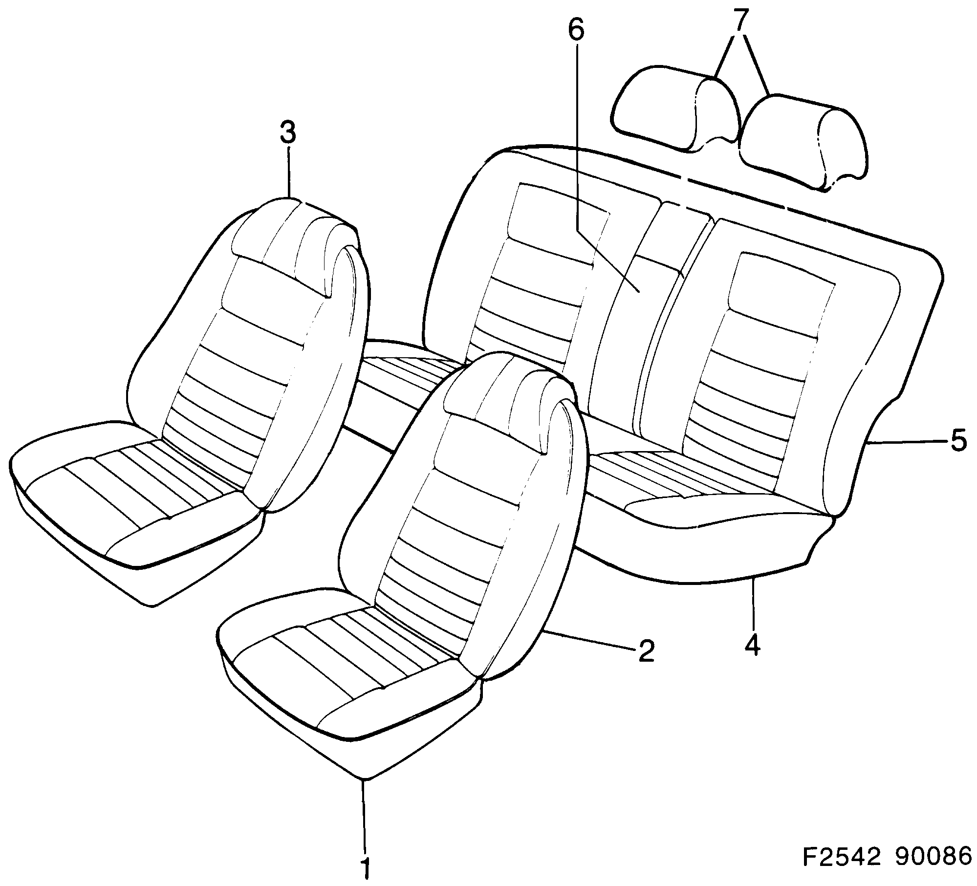 Saab 900 Covers Horizon pattern diagram