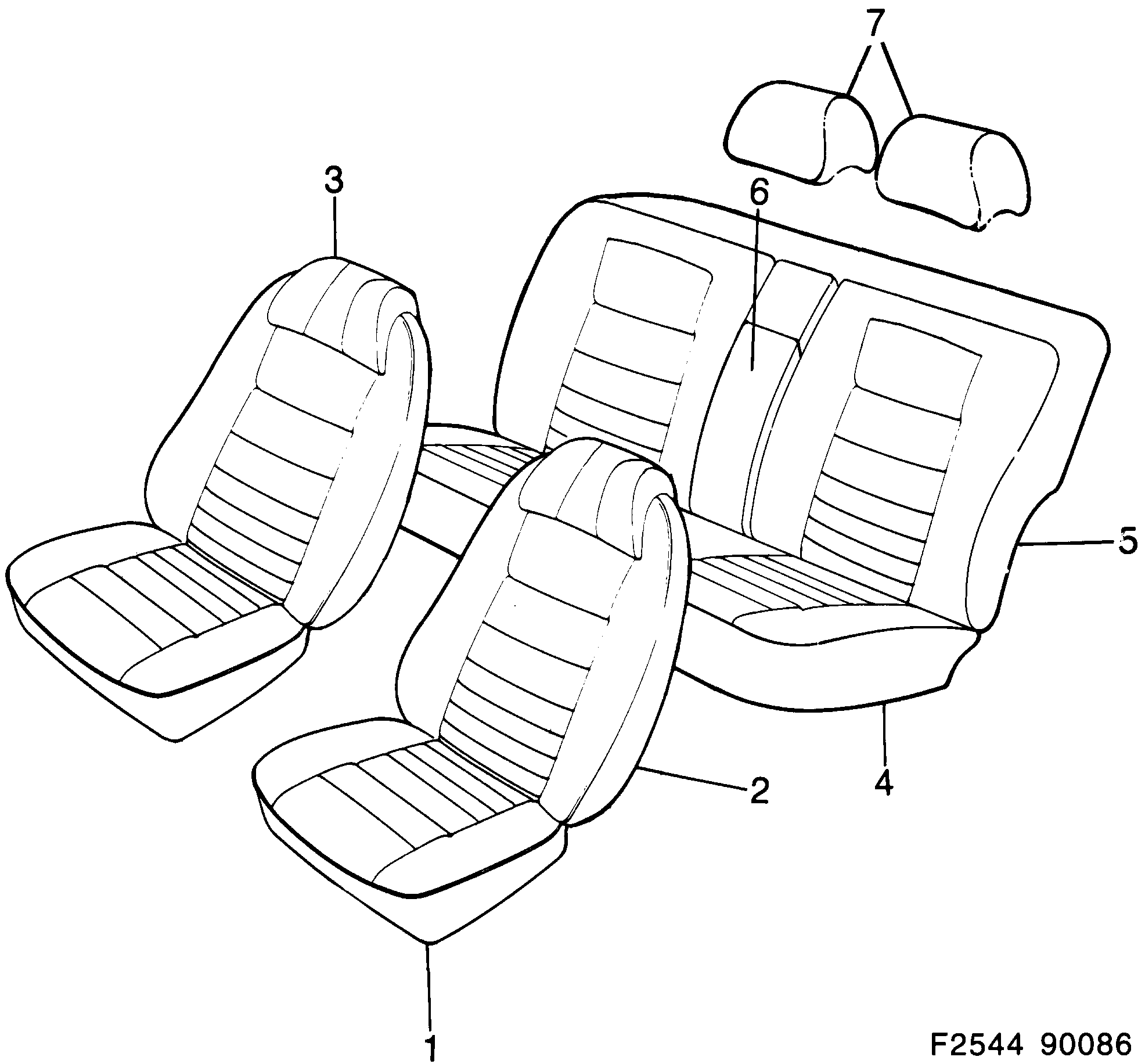 Saab 900 Covers Horizon pattern diagram