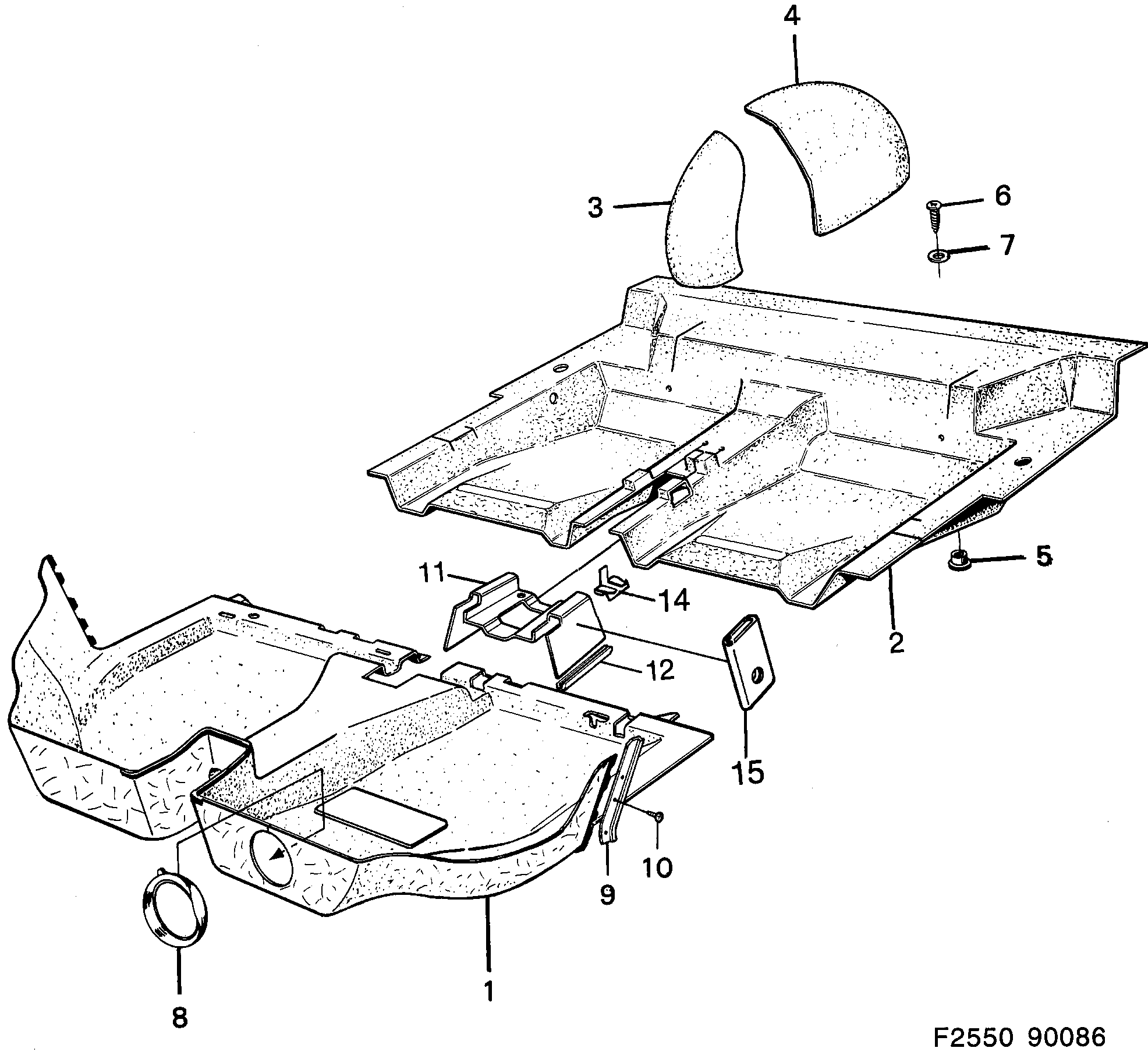 Saab 900 Carpets diagram