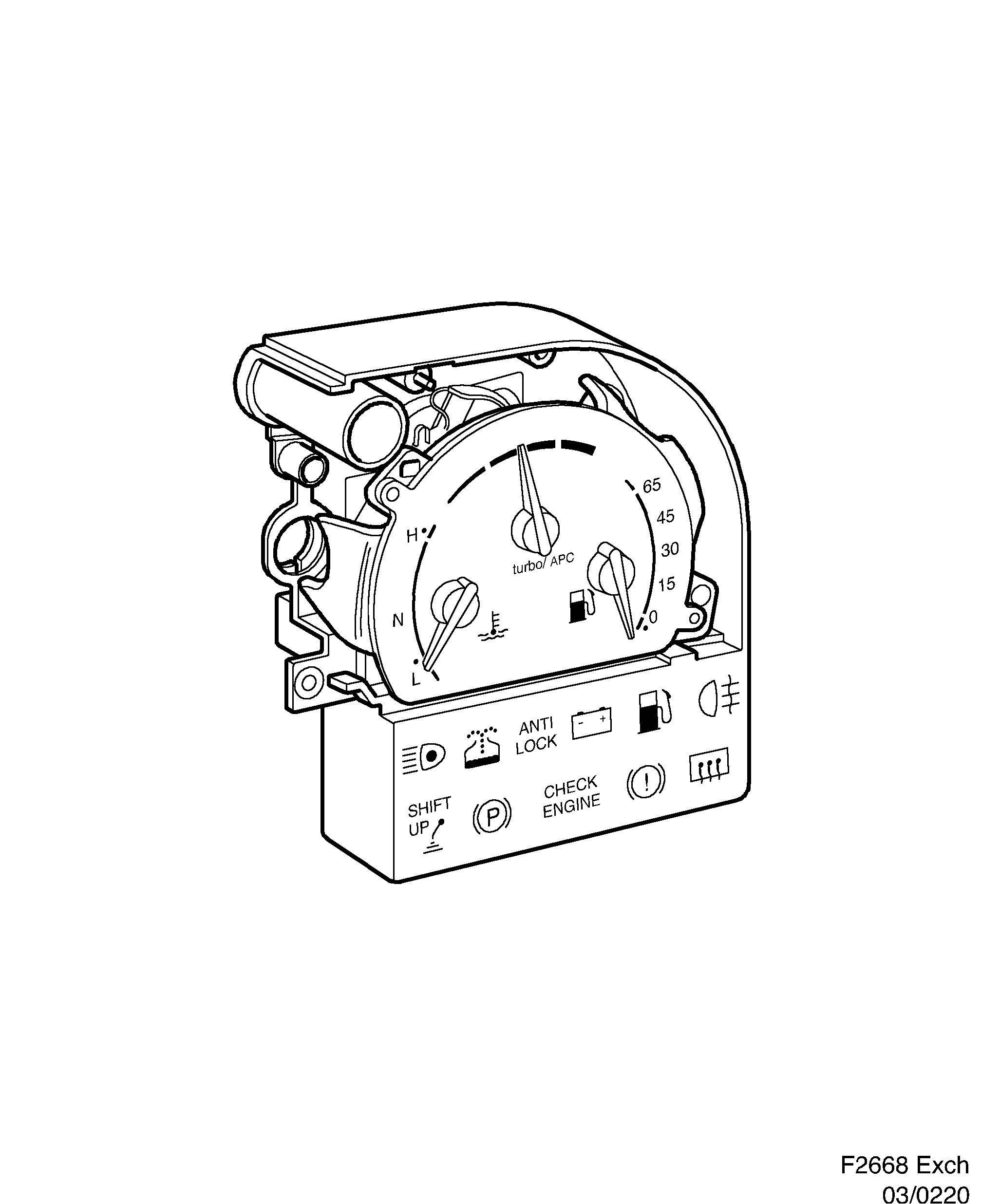 Saab EXCH. Combination instrument Only for Sweden diagram